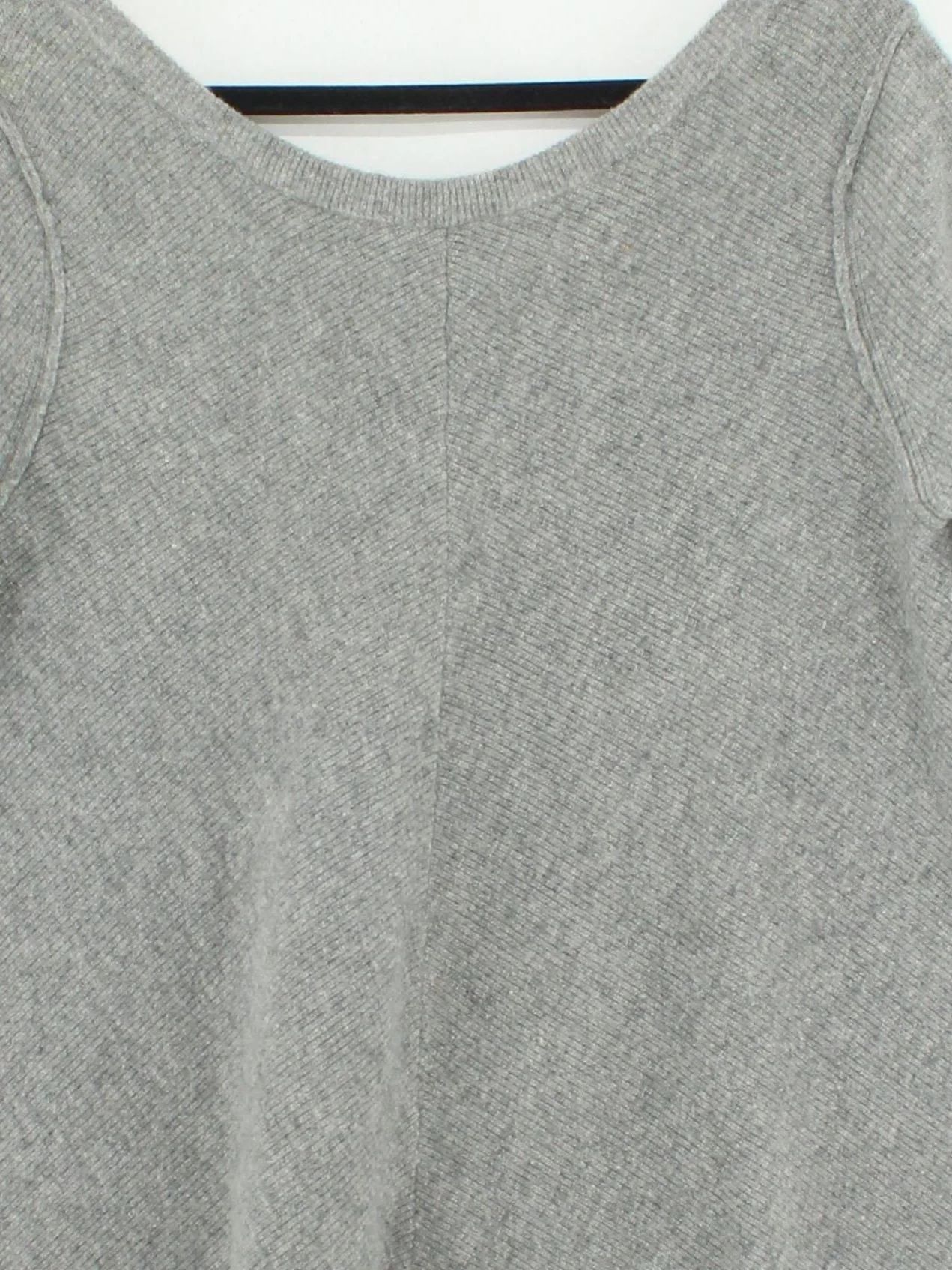 Ba&sh Women's Top UK 10 Grey Wool with Cashmere 3/4 Sleeve V-Neck Tunic - Image 3
