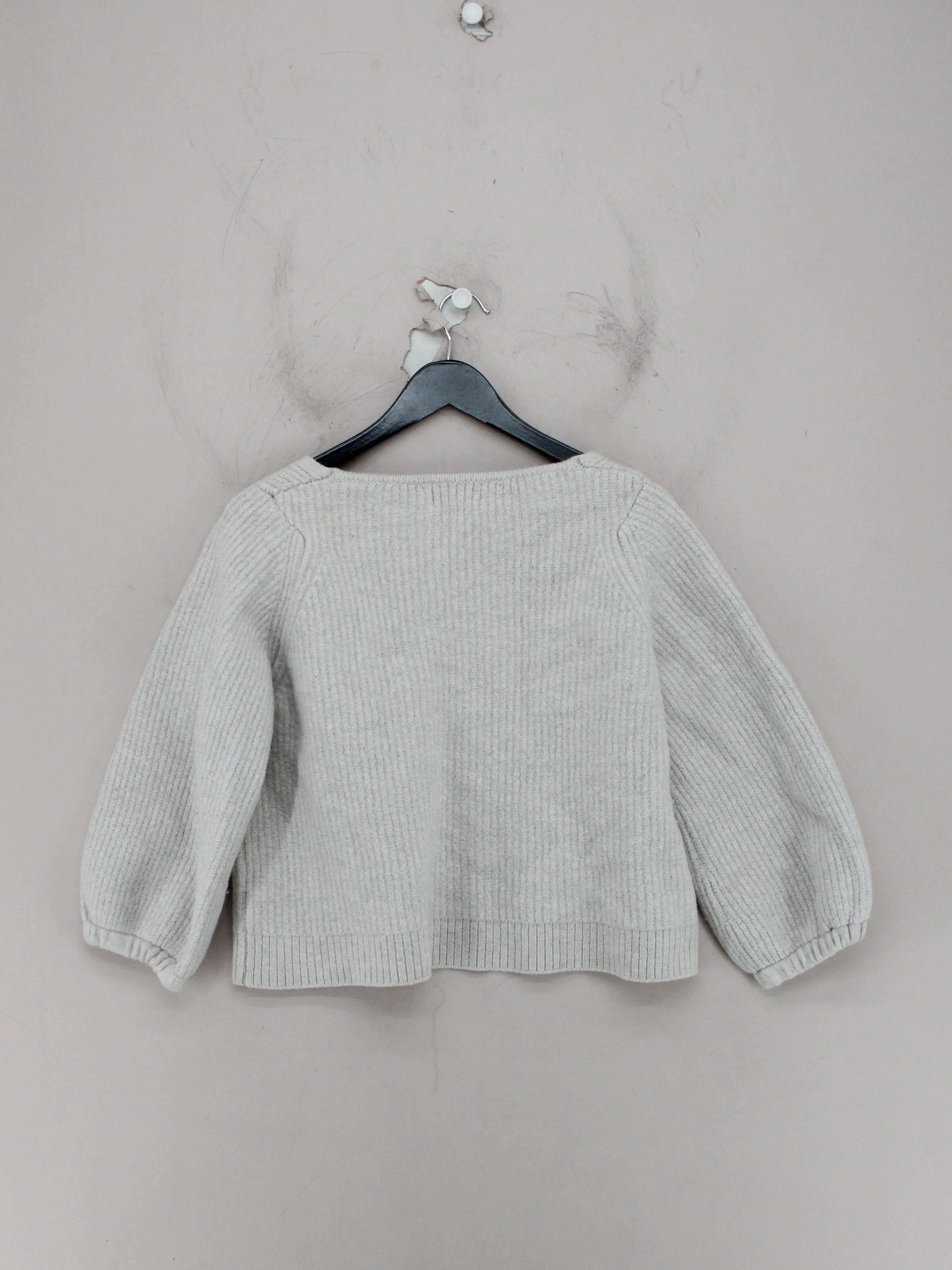 Babaton Women's Jumper M Cream 100% Wool V-Neck Pullover - Image 2