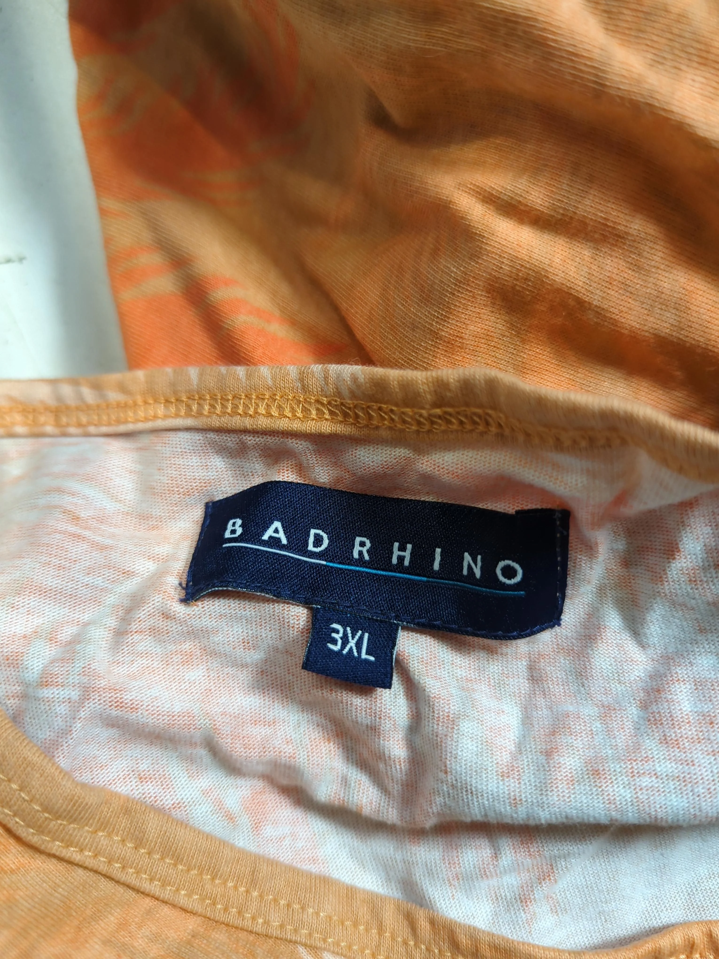 BadRhino Men's T-Shirt XXXL Orange 100% Cotton Basic - Image 5