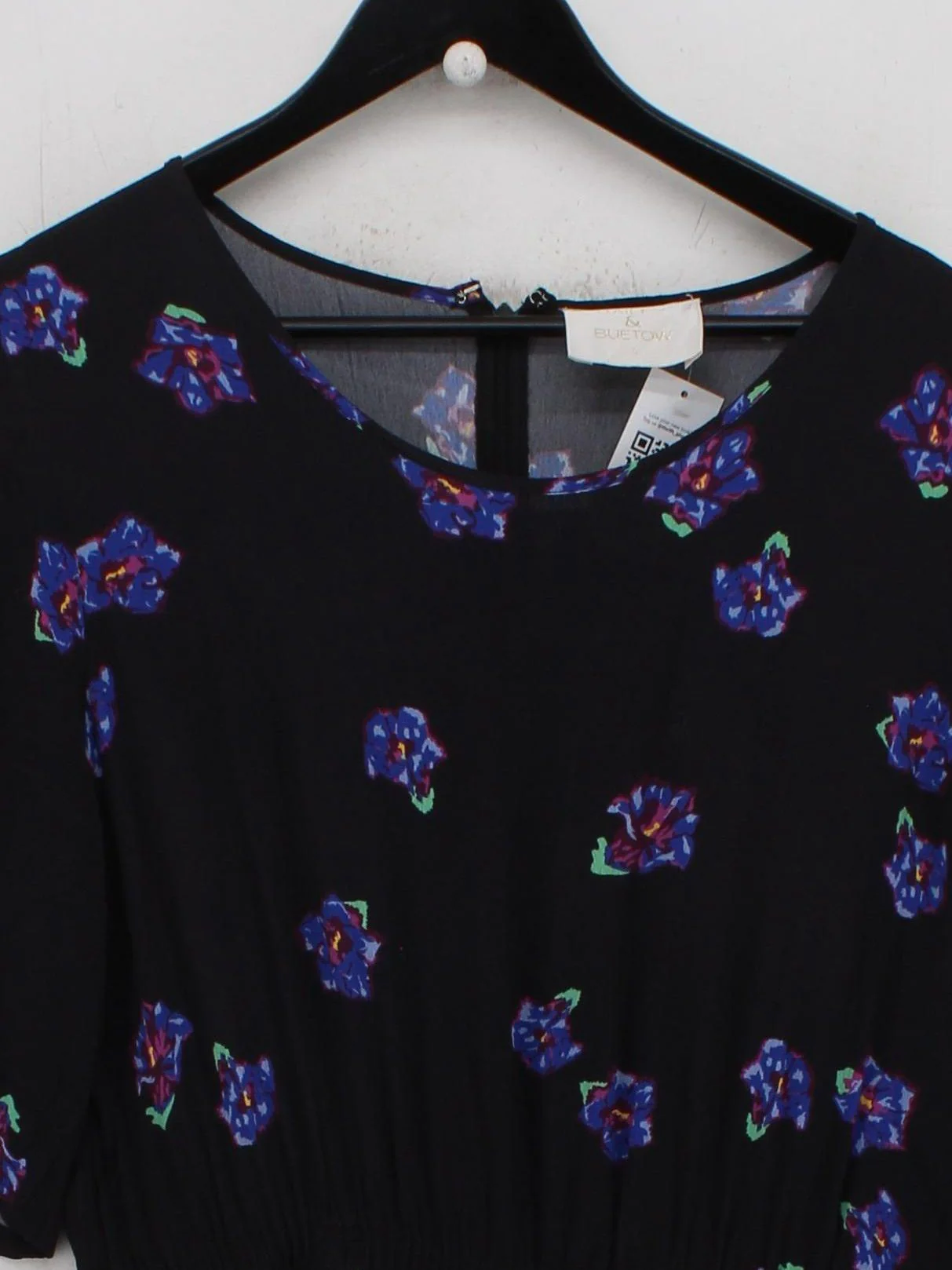 Bailey & Buetow Women's Jumpsuit L Black Floral 100% Other Wide-Leg Jumpsuit - Image 3