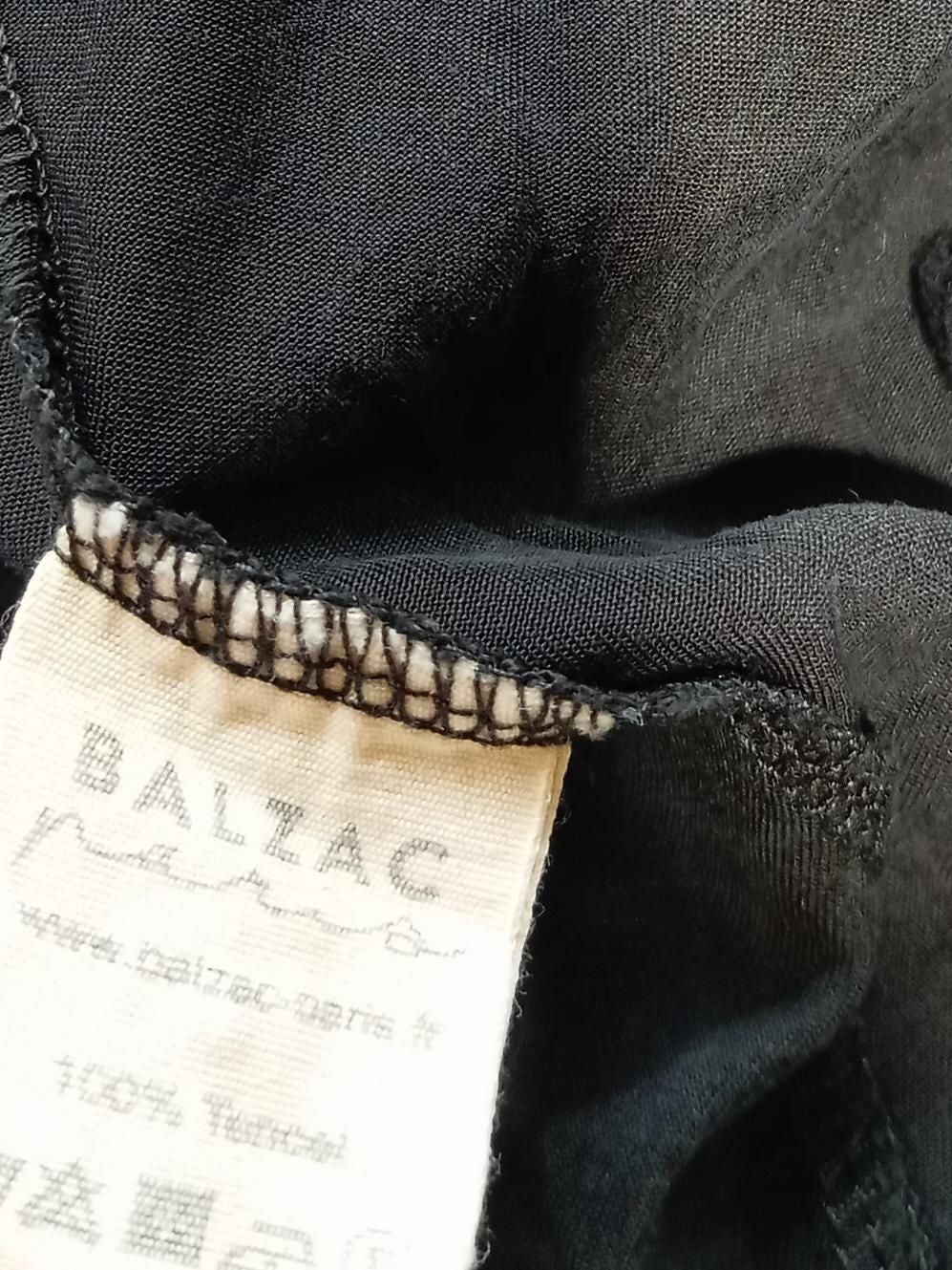 Balzac Paris Women's Shirt M Black 100% Cotton 3/4 Sleeve Collared Basic - Image 6