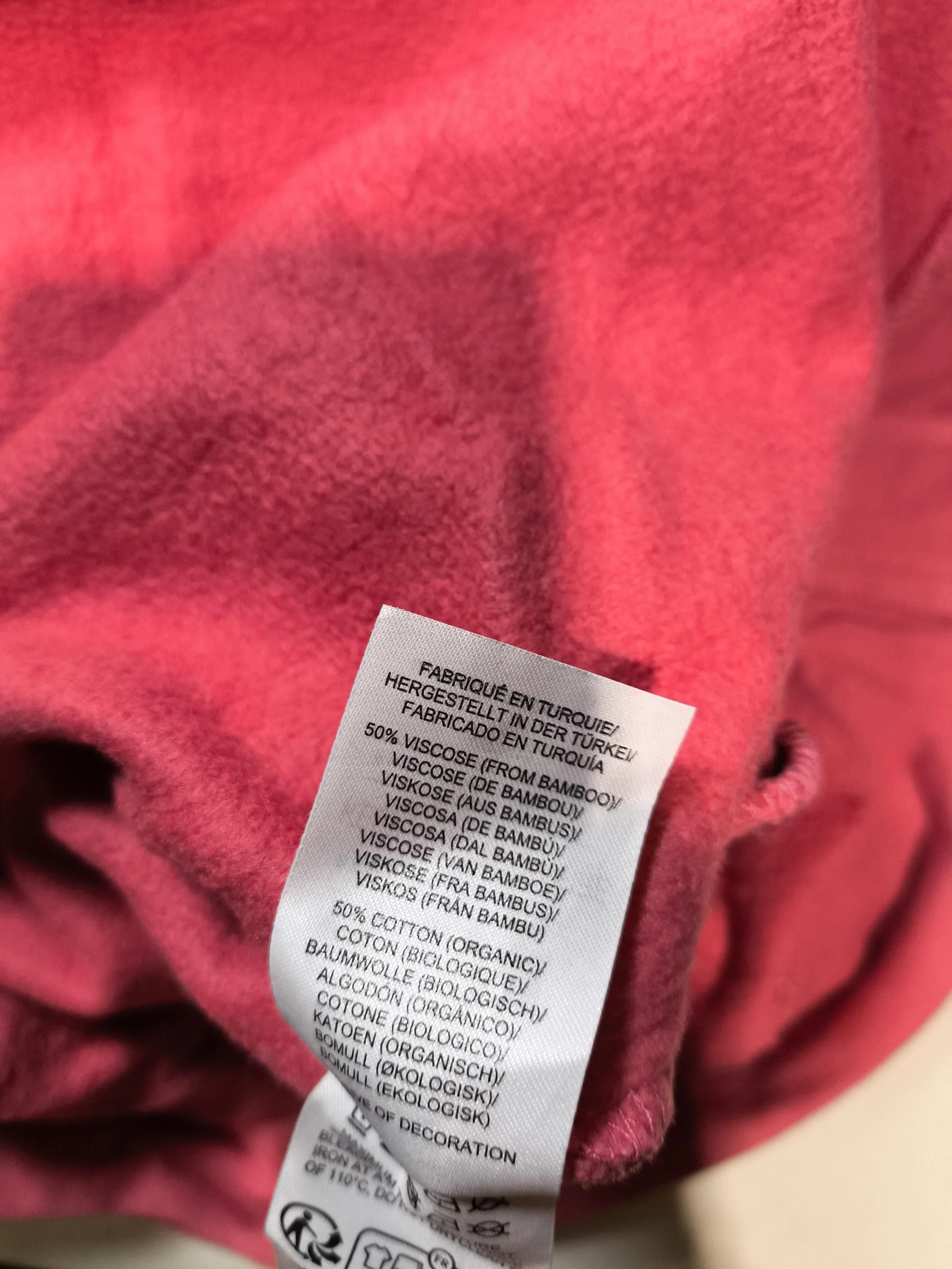 Bam Bamboo Women's Hoodie S Pink Viscose with Cotton Pullover - Image 6