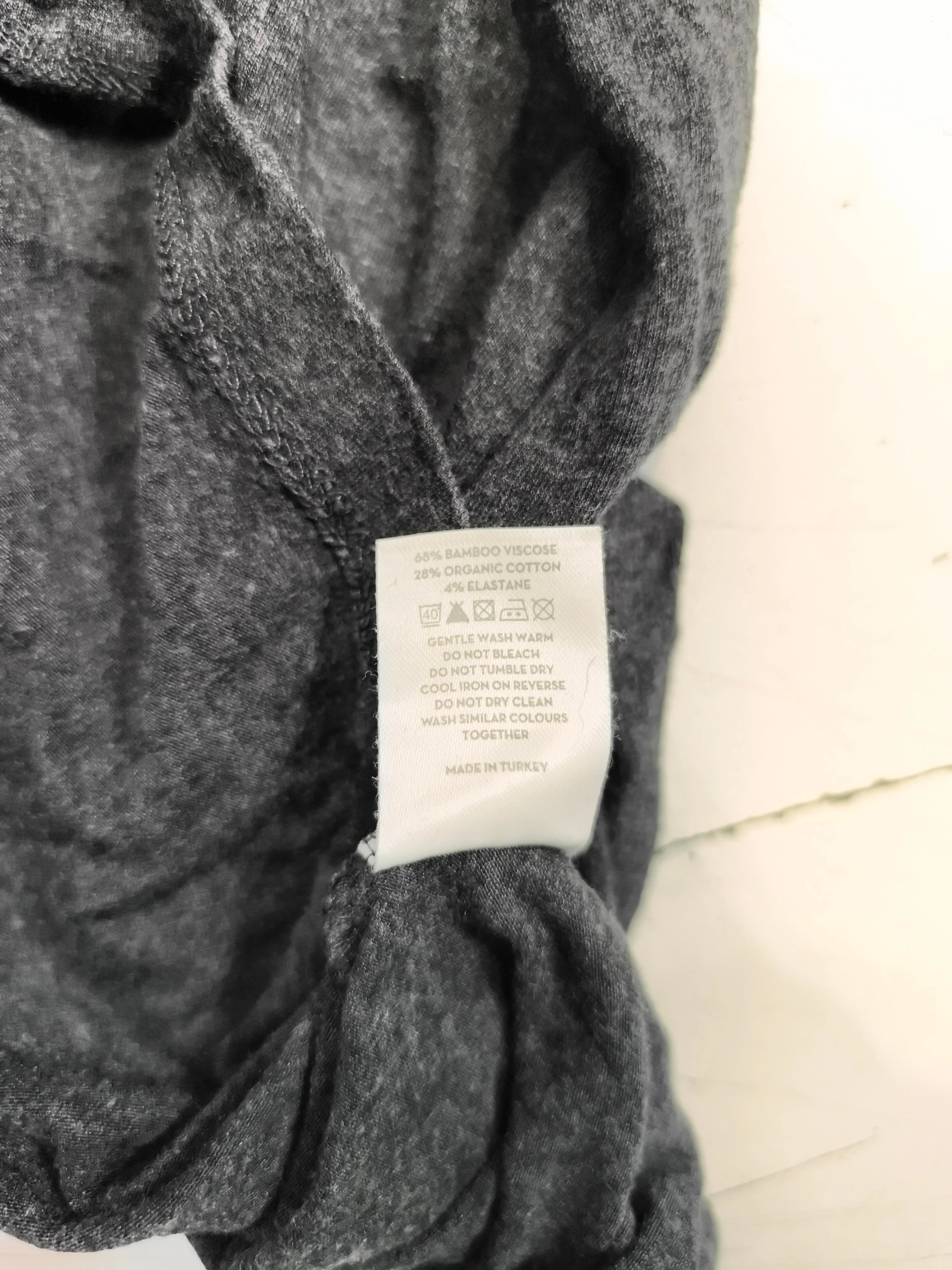 BAM Men's T-Shirt M Grey Viscose with Cotton, Elastane Basic - Image 7
