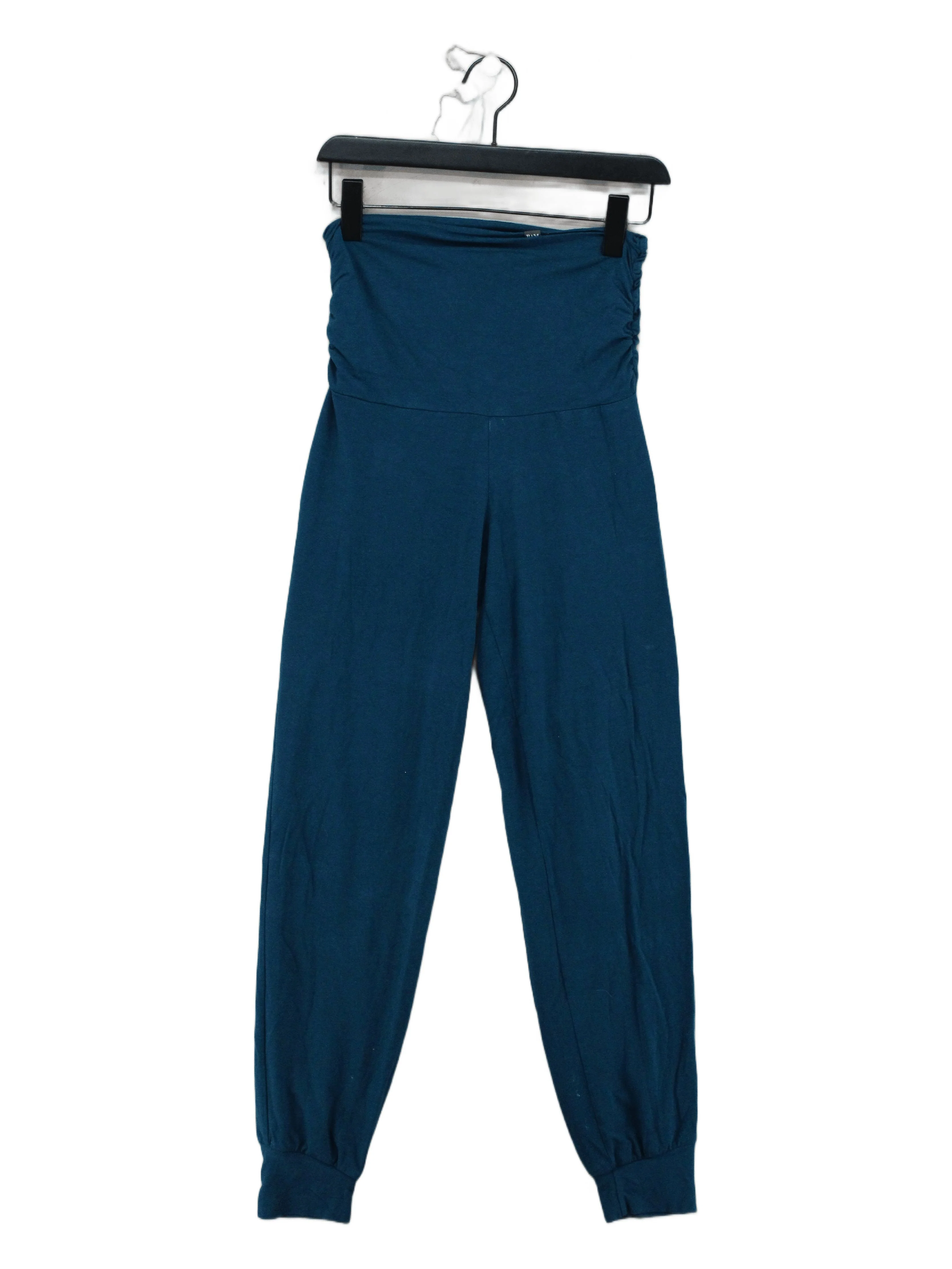 BAM Women's Jumpsuit UK 10 Blue Viscose with Cotton, Elastane Tapered Jumpsuit