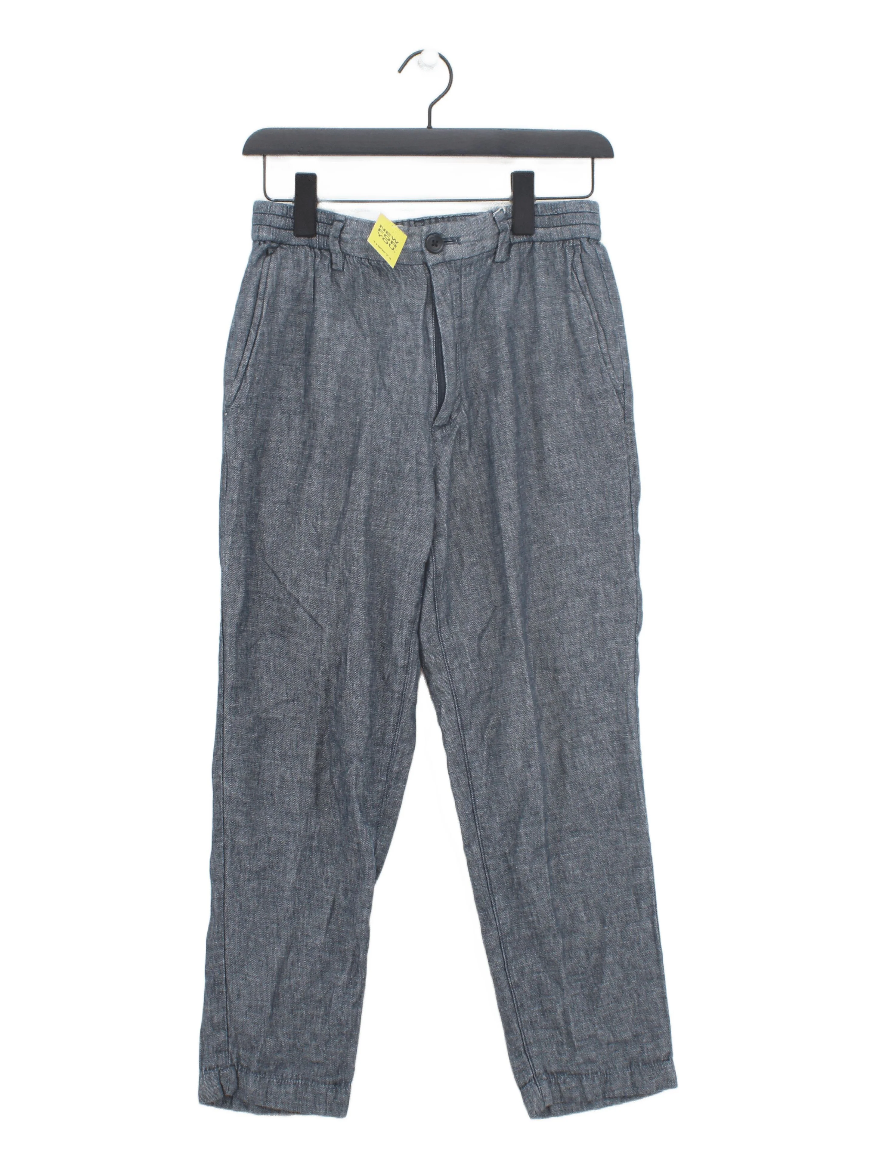 Banana Republic Men's Trousers W 30 in Blue Cotton with Linen Chino