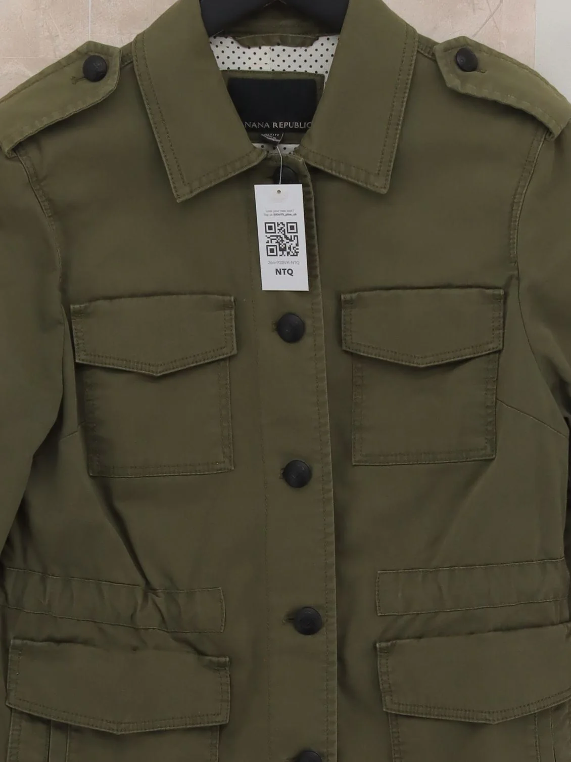Banana Republic Motorcycle Jacket jacket green - Image 3