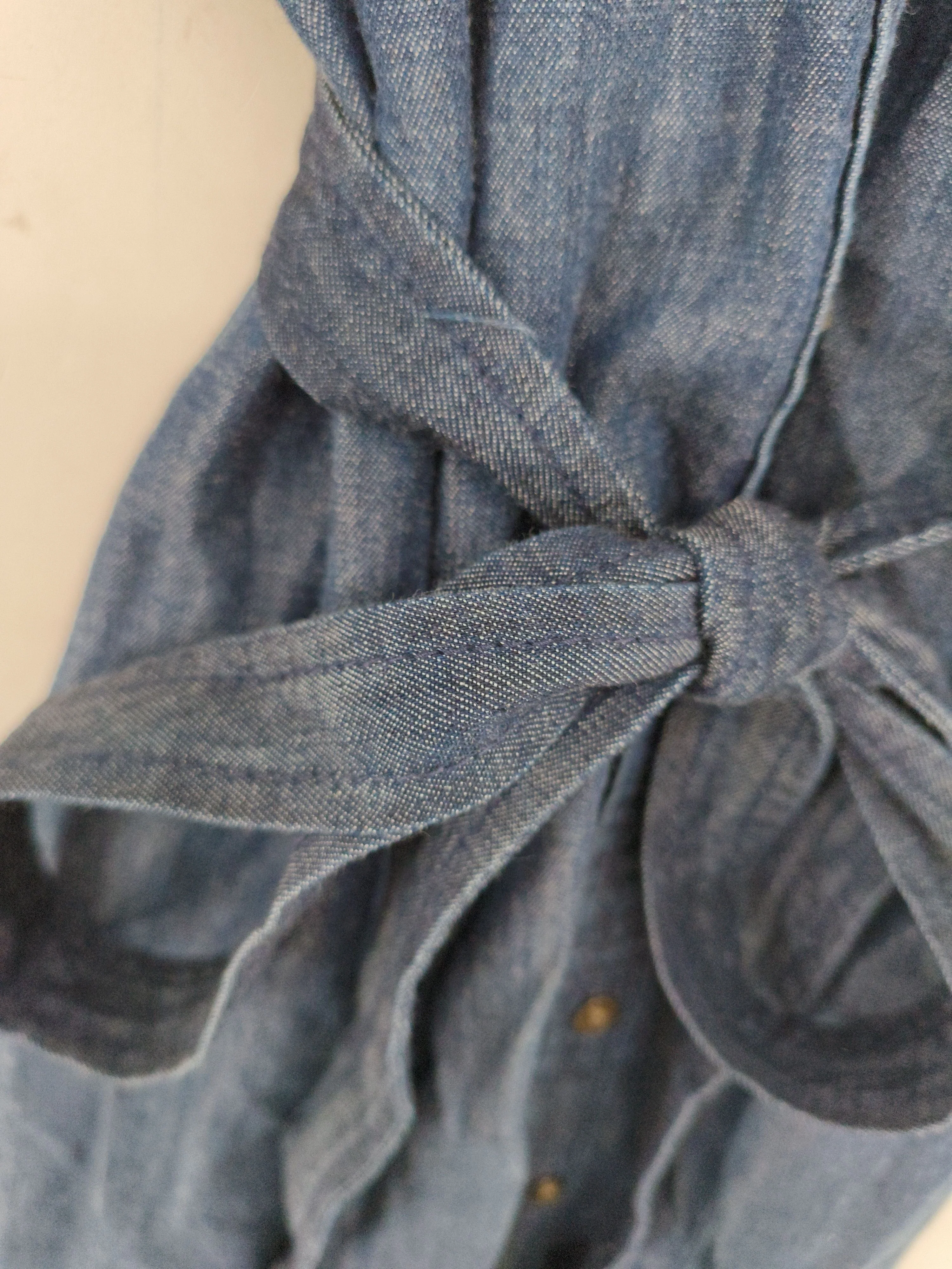 Banana Republic Shirt Mini Dress XXS in Blue - Image 5