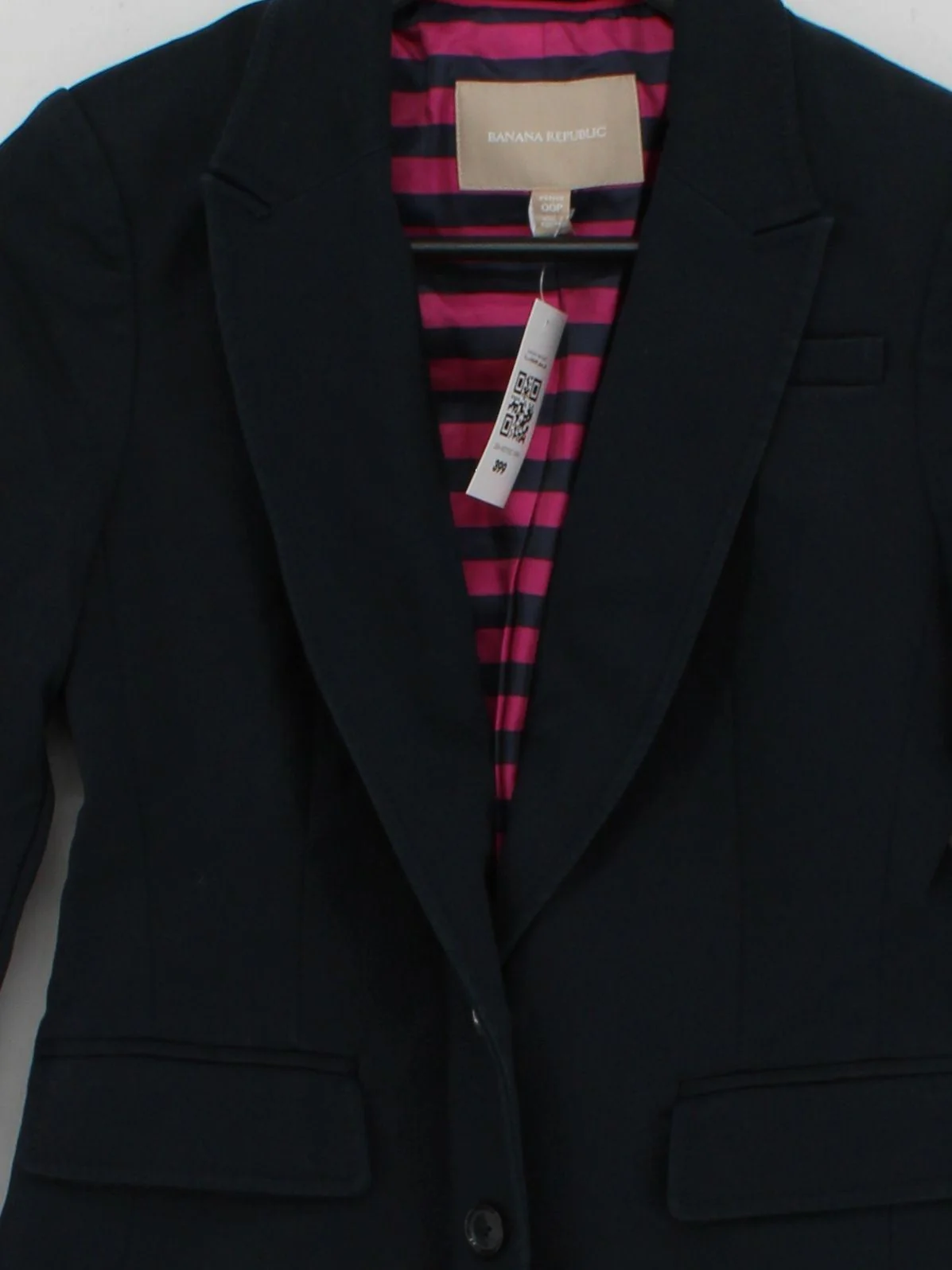 Banana Republic Women's Blazer Chest: 32 in Black Cotton - Image 3