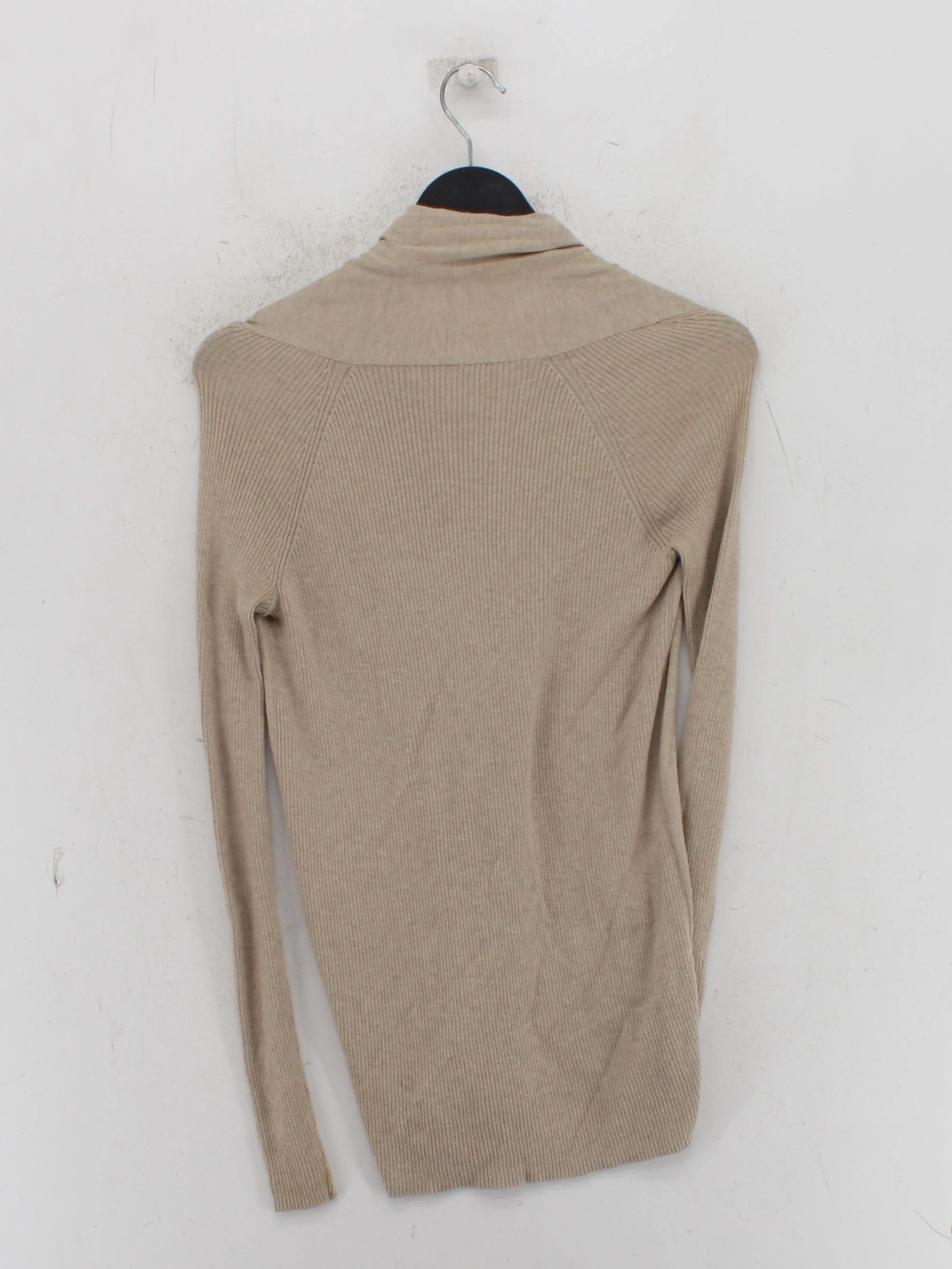 Banana Republic Women's Cardigan XS Tan Cotton with Cashmere V-Neck Cardigan - Image 2
