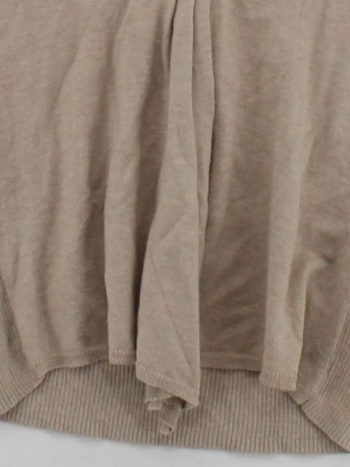 Banana Republic Women's Cardigan XS Tan Cotton with Cashmere V-Neck Cardigan - Image 4