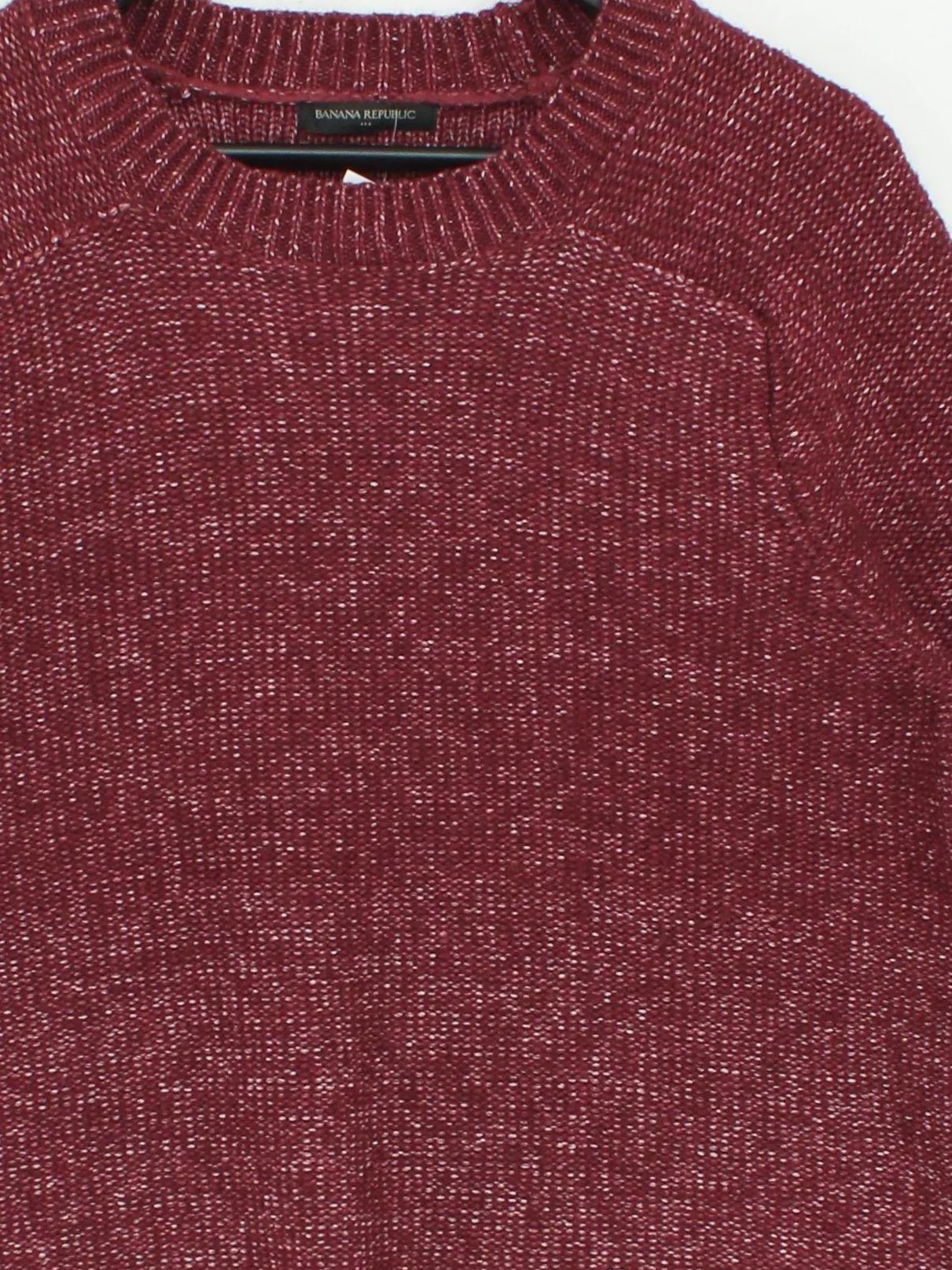 Banana Republic Women's Jumper L Red 100% Polyester Crew Neck Pullover - Image 3