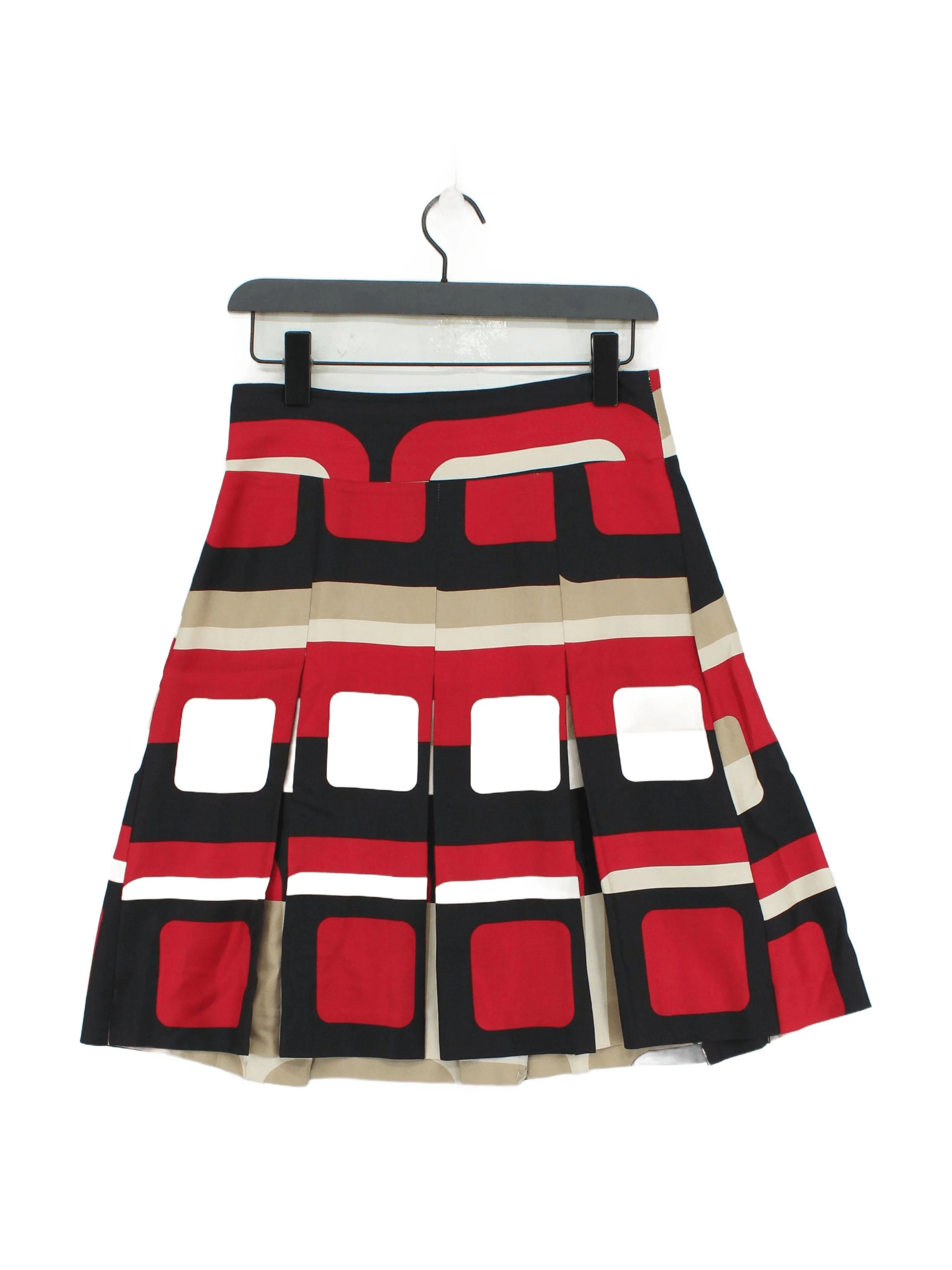 Banana Republic Women's Midi Skirt UK 4 Multi Silk with Acetate Pleated