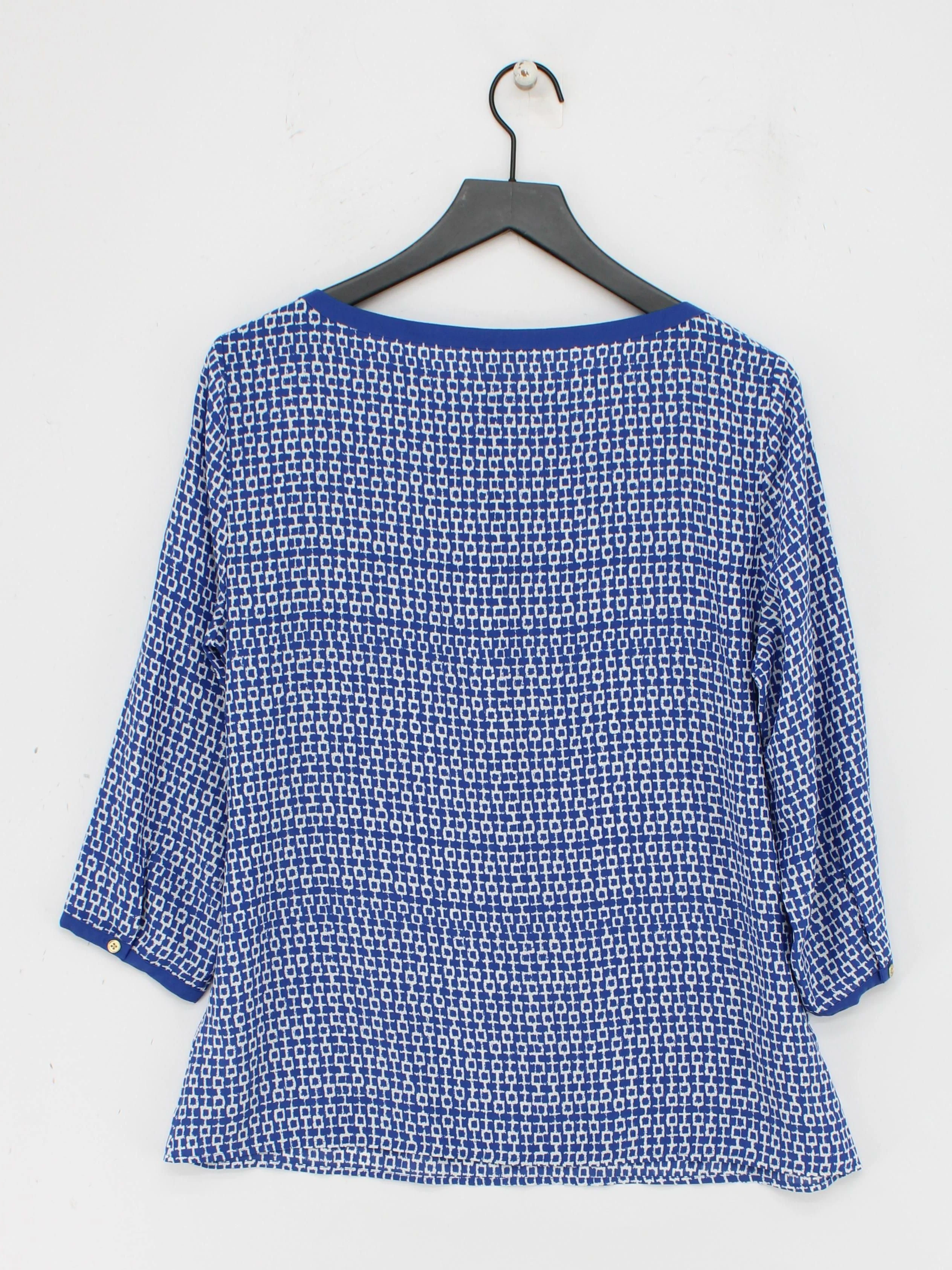 Banana Republic Women's Top L Blue 100% Polyester Basic - Image 2