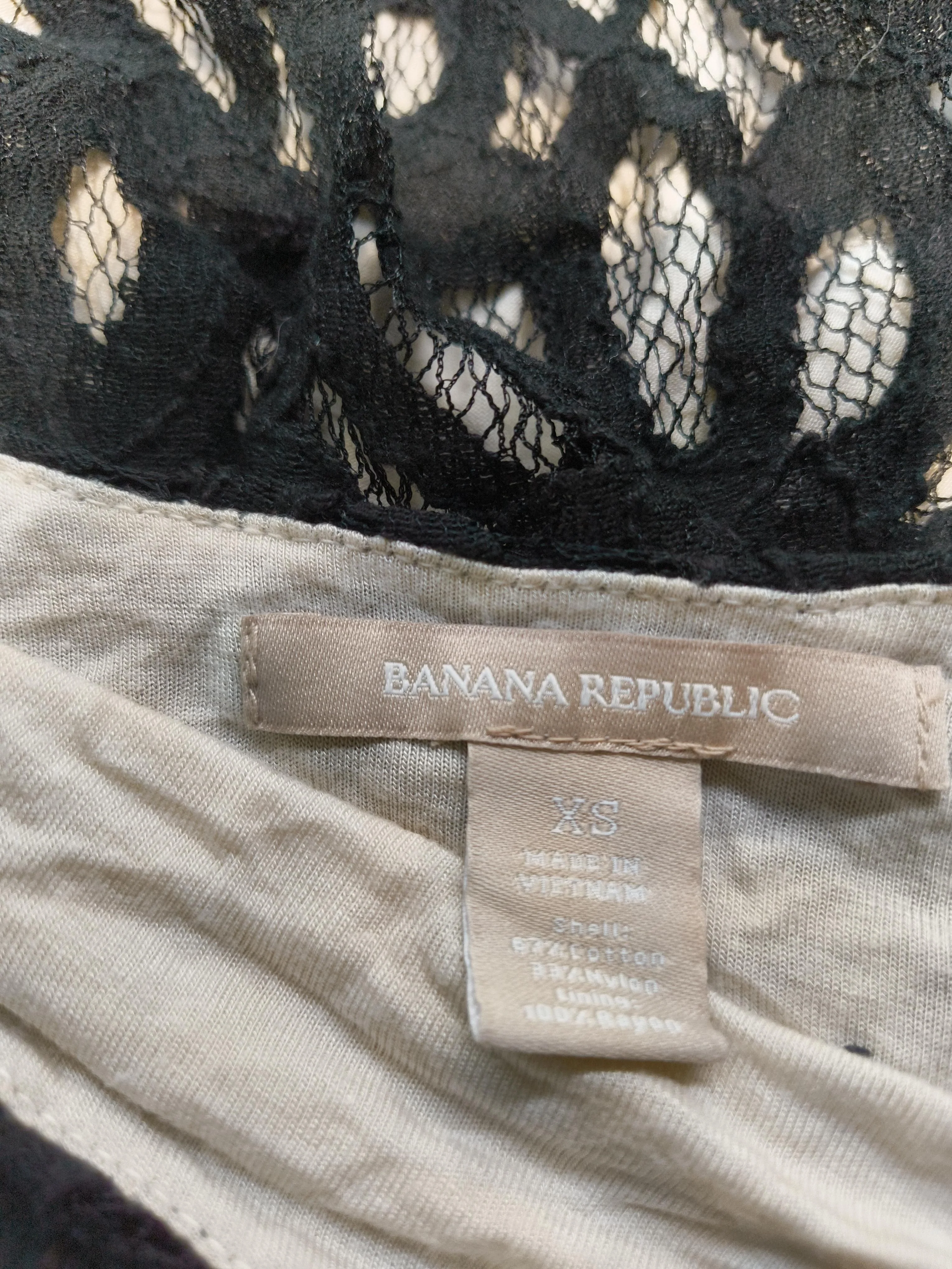 Banana Republic Women's Top XS Black Cotton with Rayon Basic - Image 5