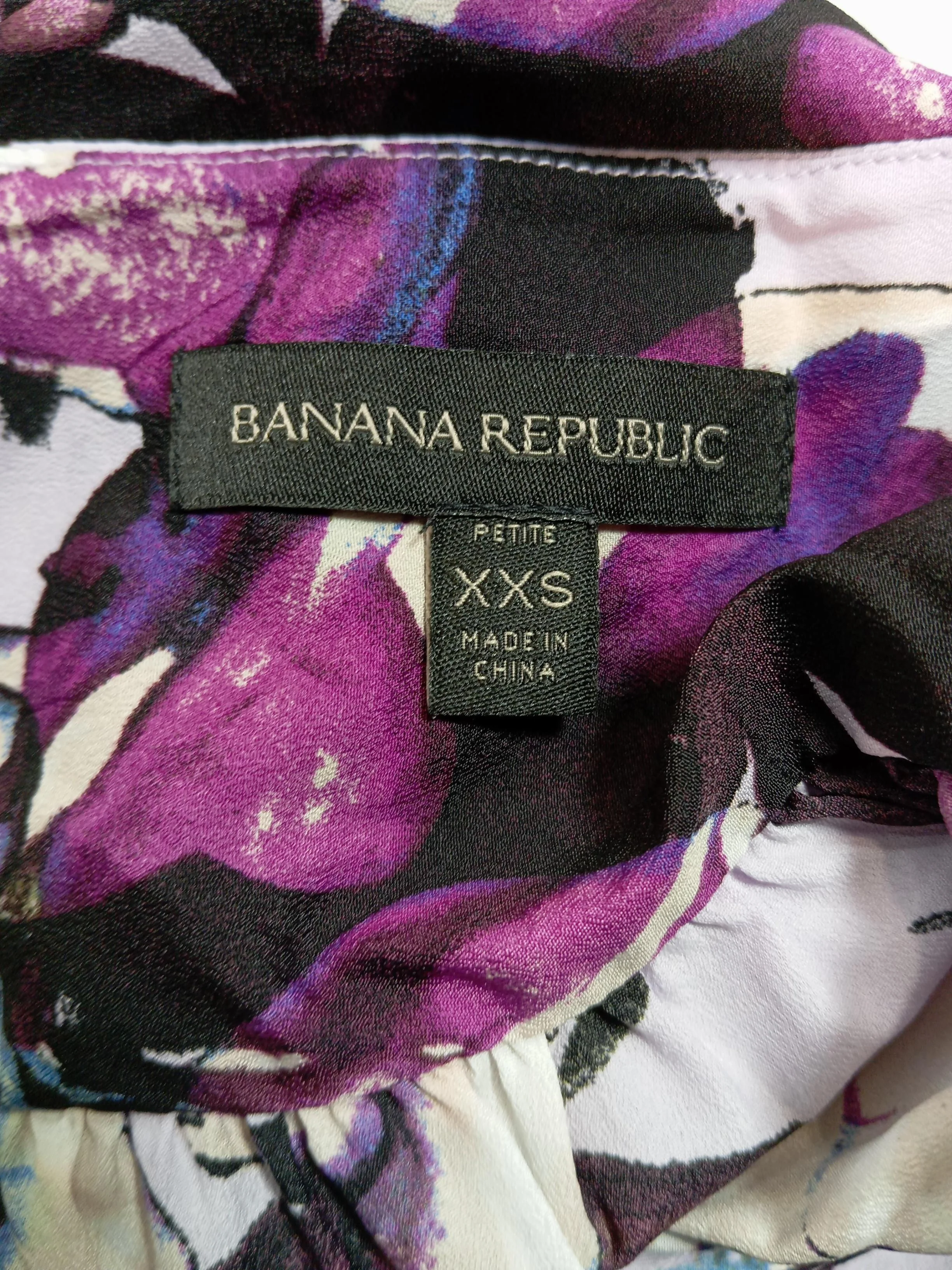 Banana Republic Women's Top XXS Multi 100% Polyester Basic - Image 5
