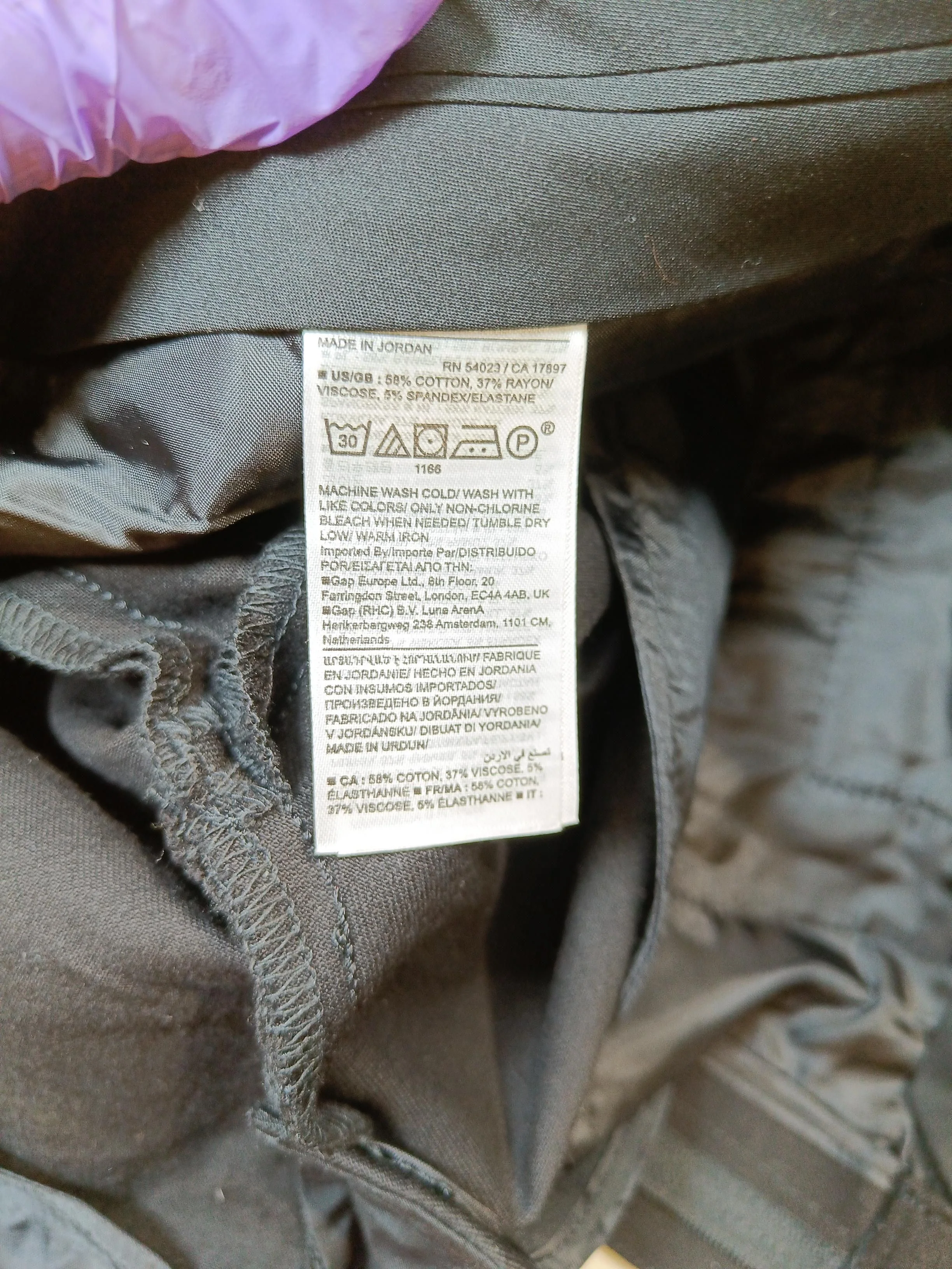 Banana Republic Women's Trousers UK 14 Black Cotton with Viscose, Elastane Chino - Image 6