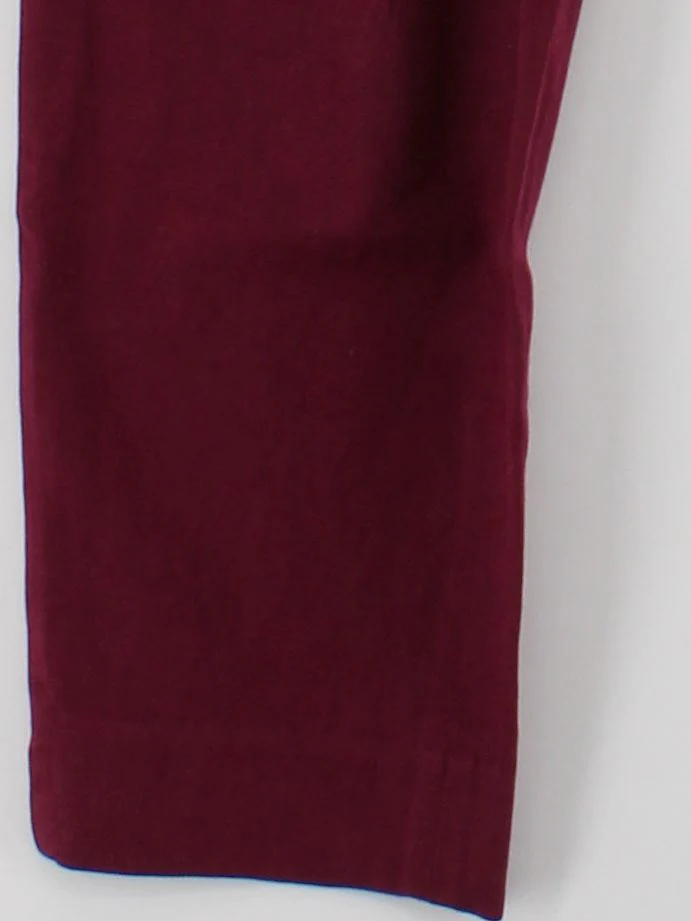 Banana Republic Women's Trousers UK 14 Red Viscose with Cotton, Elastane Cropped - Image 4