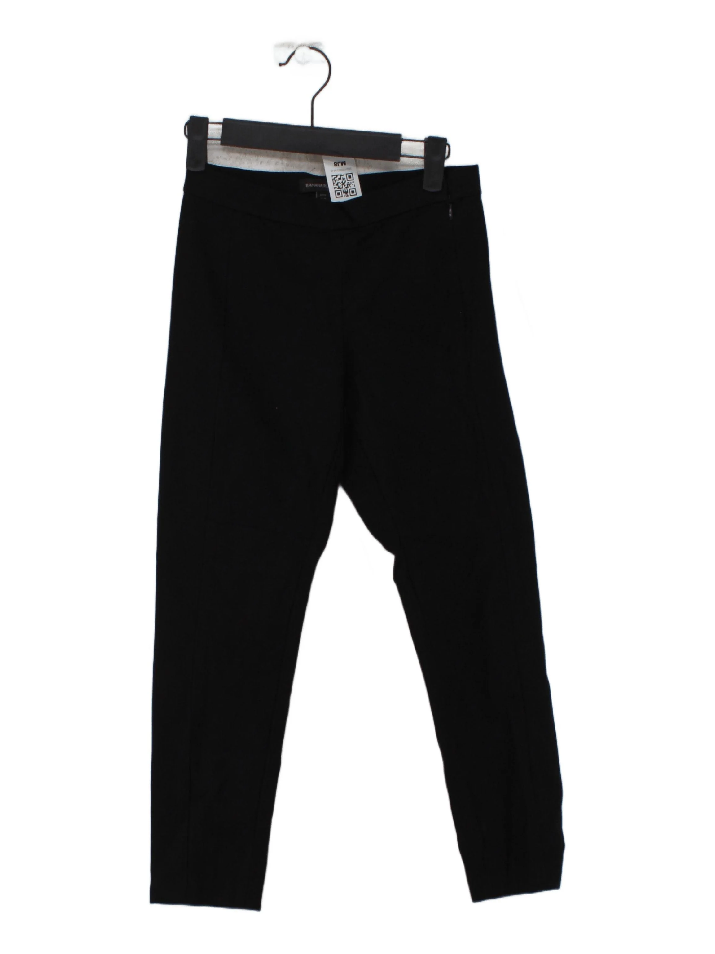 Banana Republic Women's Trousers W 25 in Black Cotton with Rayon, Elastane Chino