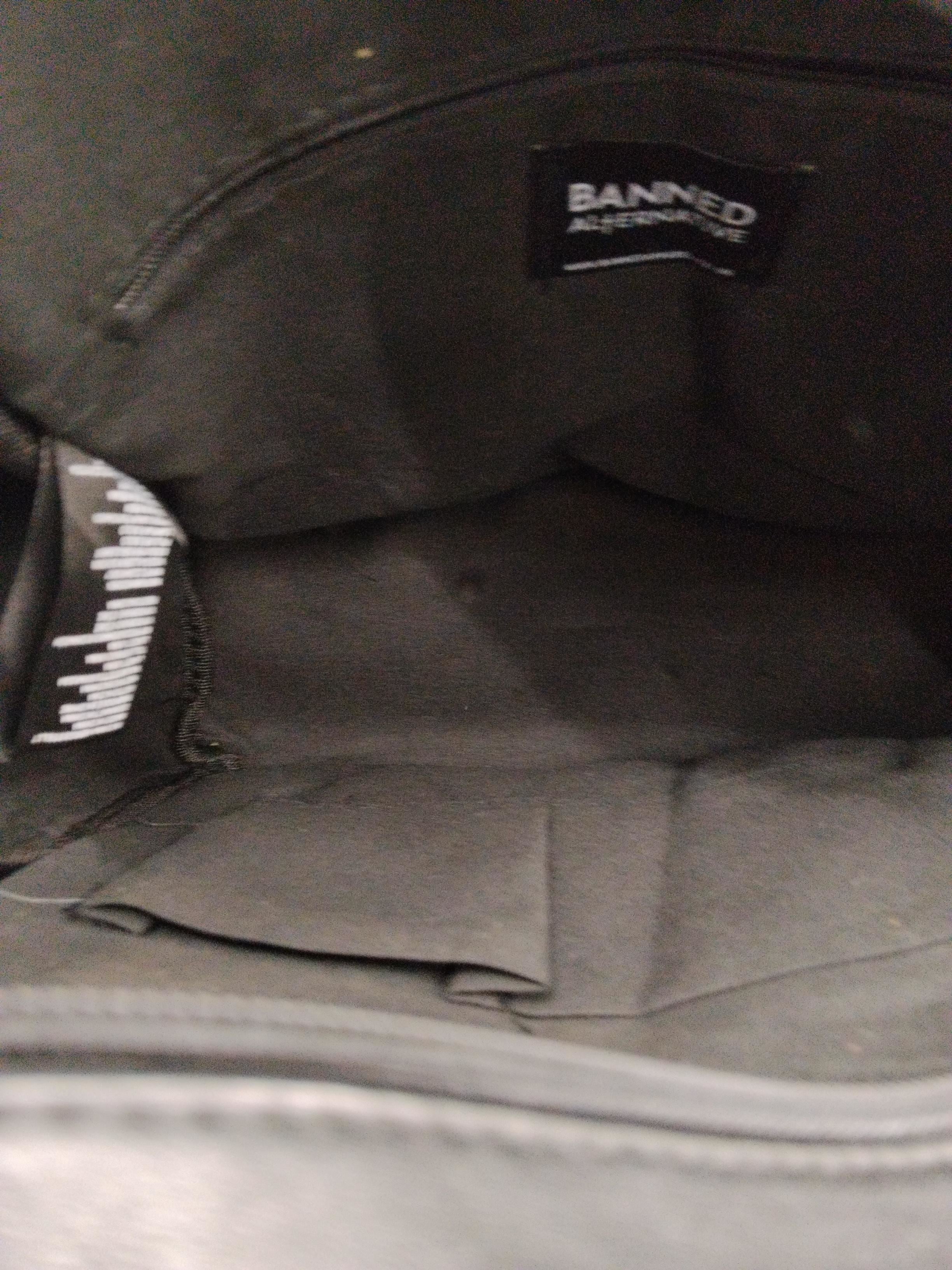 Banned Women's Bag Black Faux Leather with Polyester Backpack - Image 4