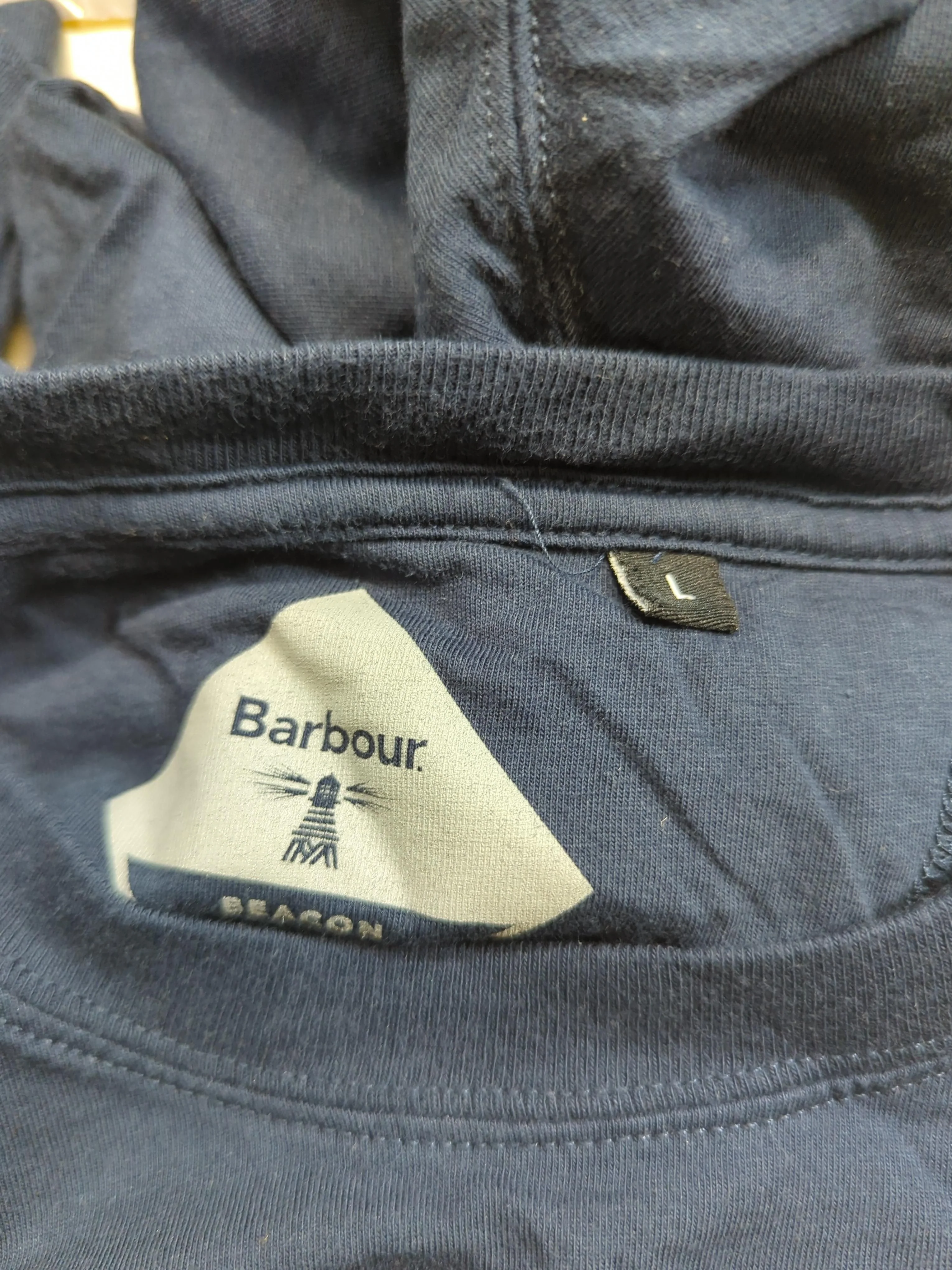 Barbour Men's T-Shirt L Blue 100% Cotton Basic - Image 6