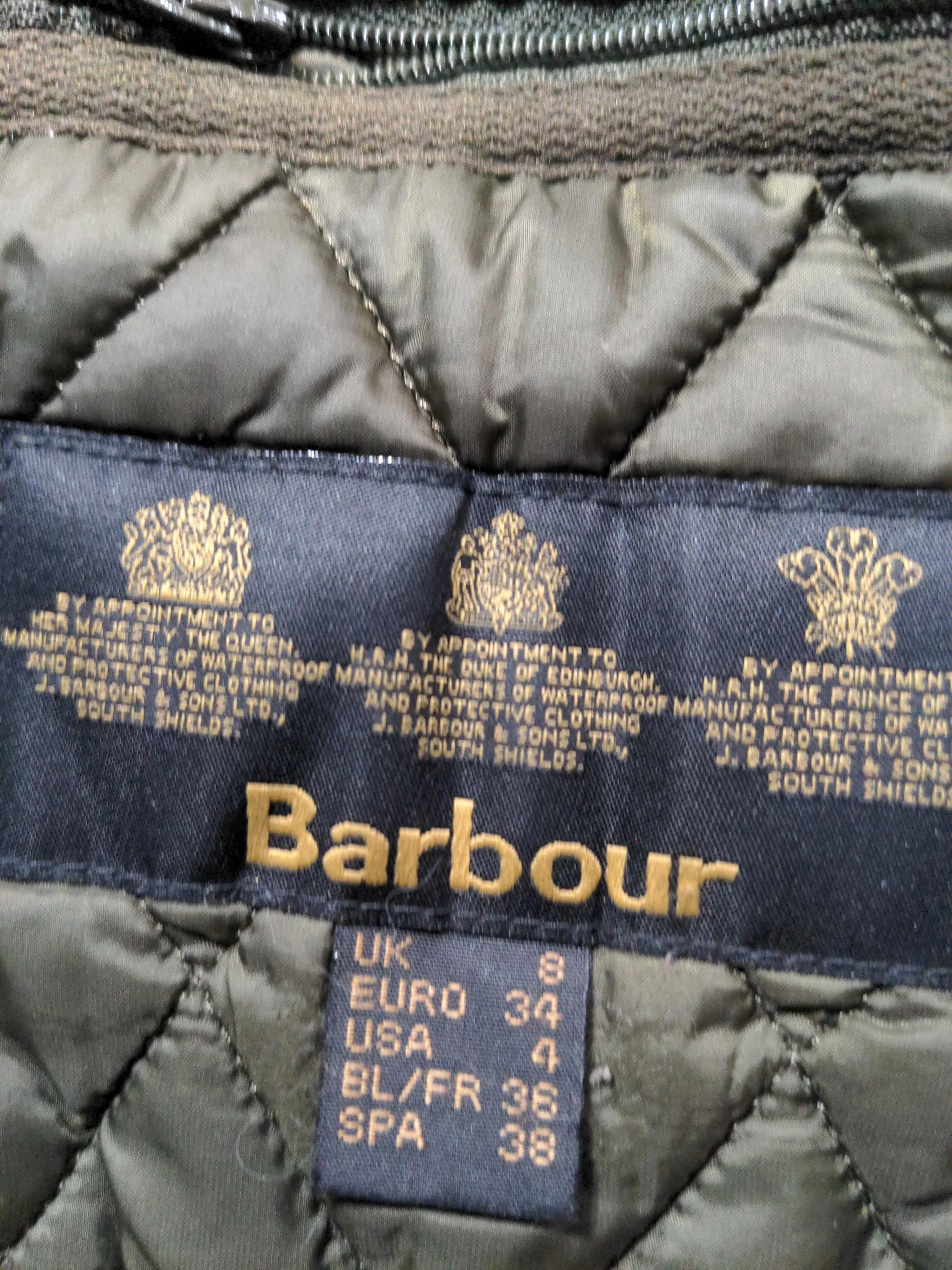 Barbour Overcoat jacket green - Image 5