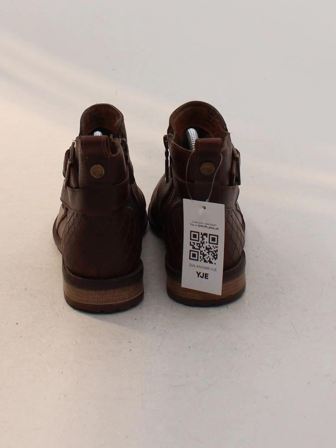 Barbour Women's Boots UK 4 Brown 100% Leather Combat - Image 3