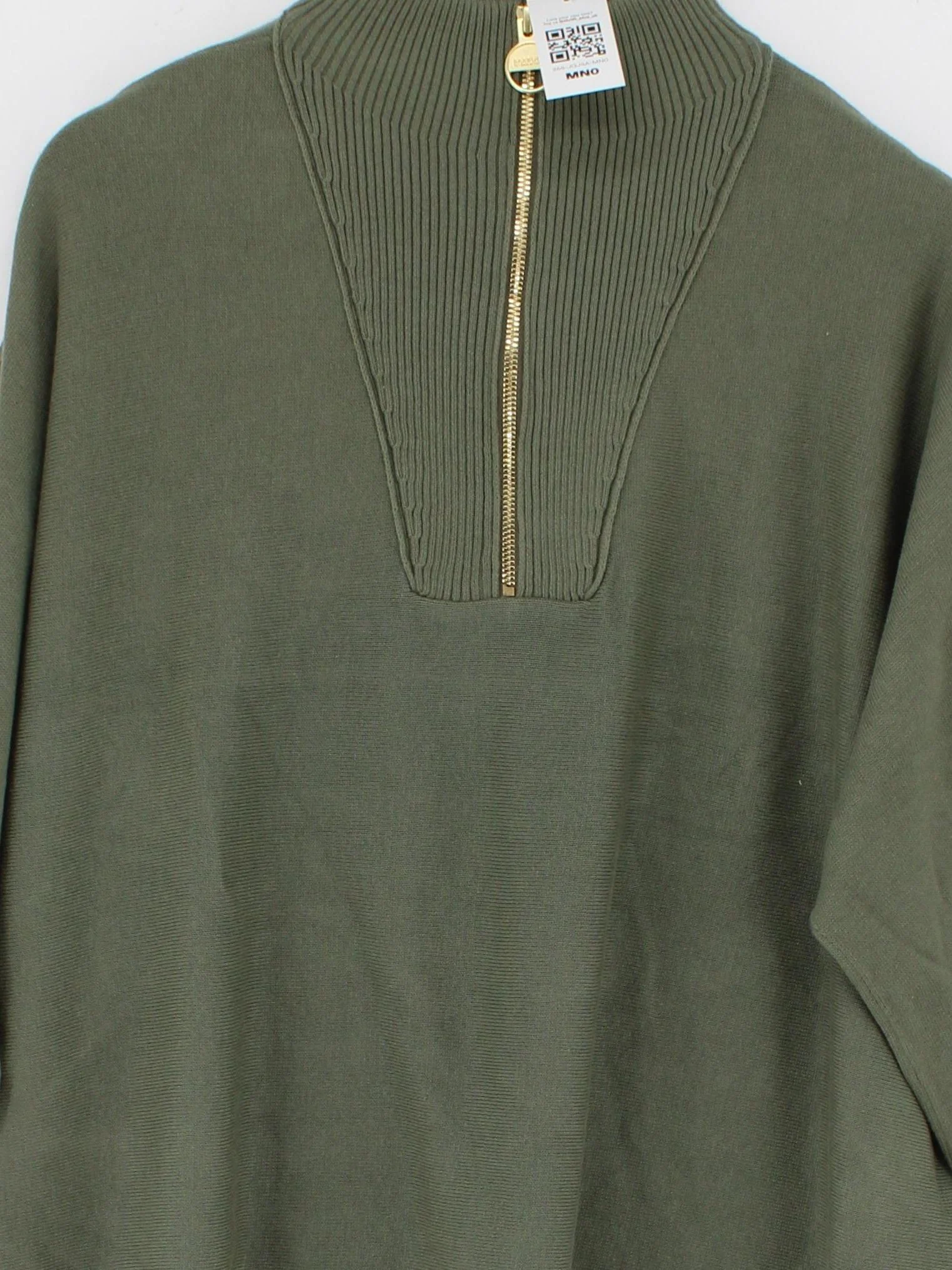 Barbour Women's Jumper M Green 100% Cotton High Neck Pullover - Image 3