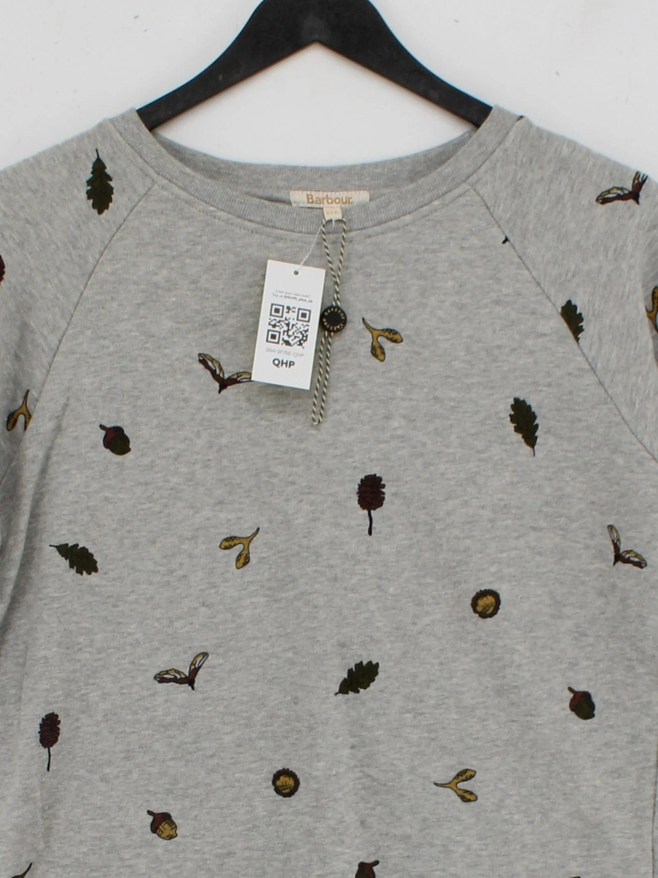 Barbour Women's Jumper XXL Grey 100% Cotton Crew Neck Pullover - Image 3