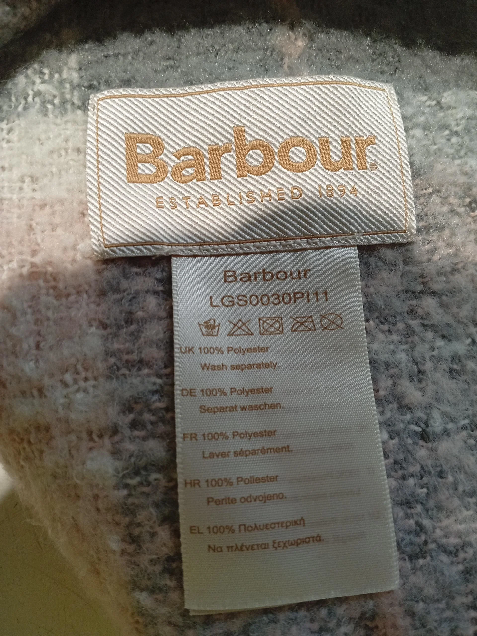 Barbour Women's Scarf Multi Checkered 100% Polyester Rectangle Scarf - Image 6