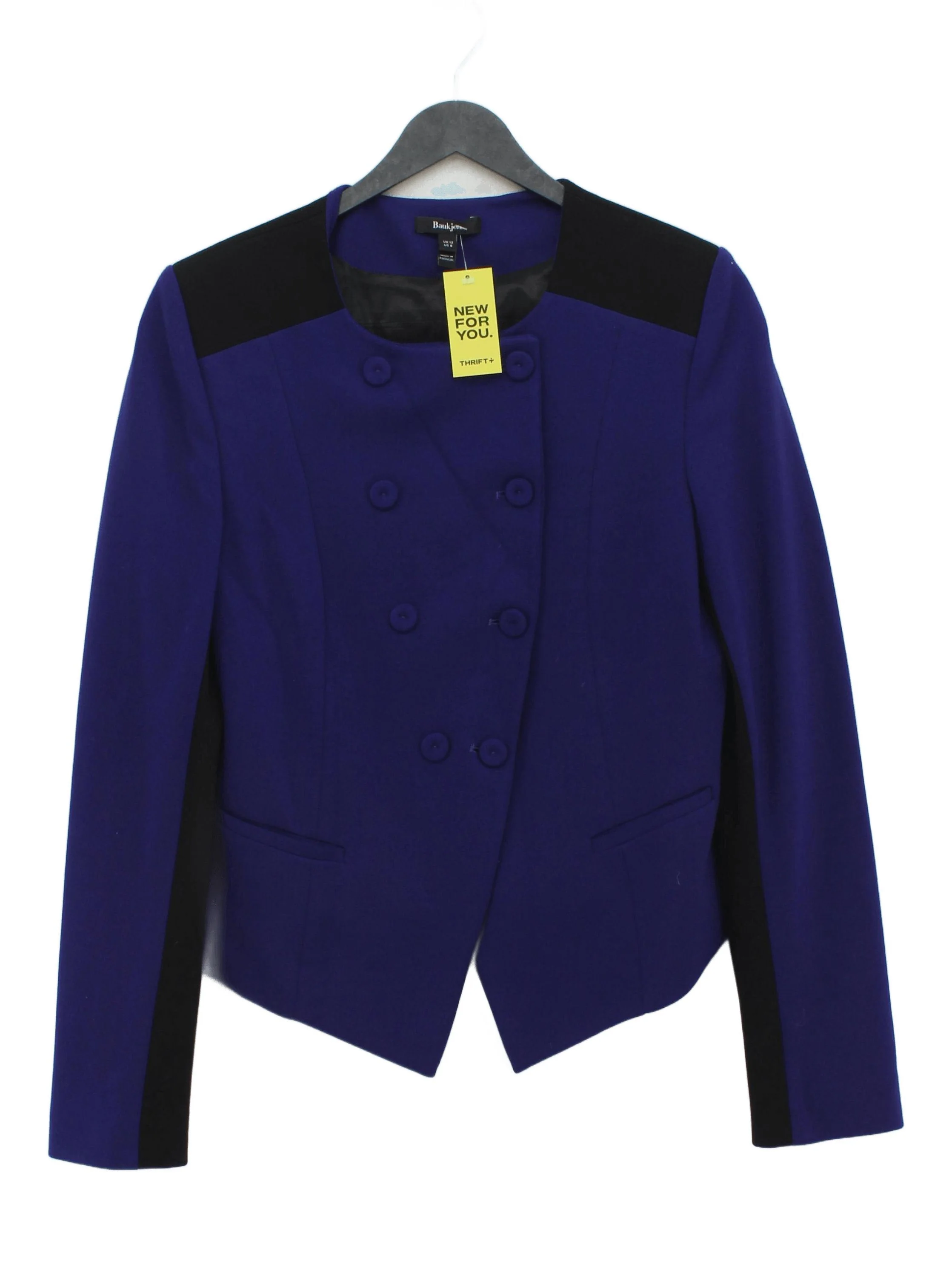 Baukjen Women's Blazer UK 12 Purple Viscose with Polyamide, Elastane Overcoat