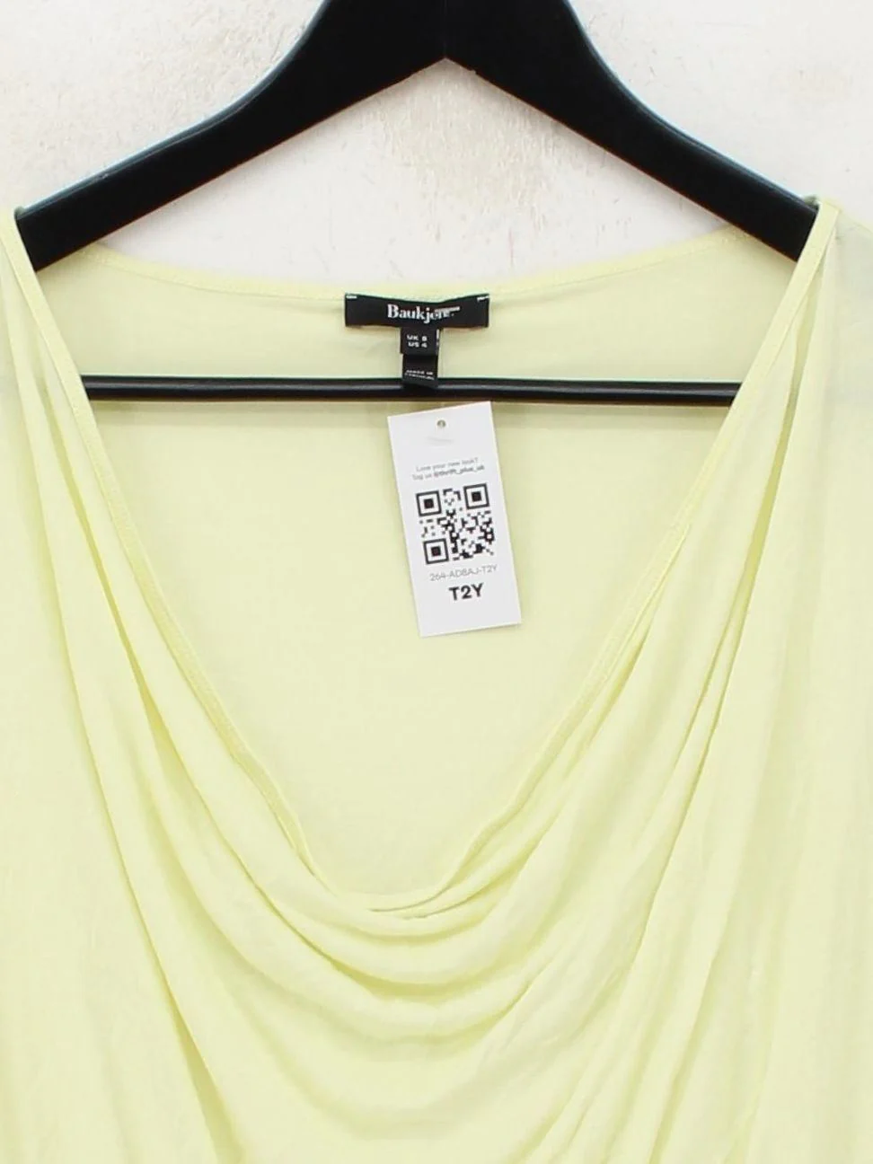 Baukjen Women's Top UK 8 Cream 100% Viscose Sleeveless V-Neck Basic - Image 3