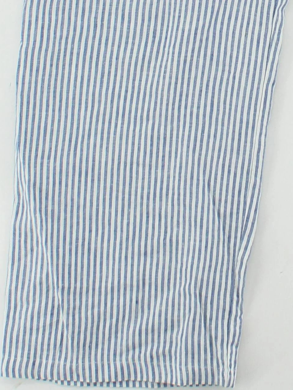Baukjen Women's Trousers UK 14 Blue Striped 100% Linen Wide-Leg Sweatpants - Image 4