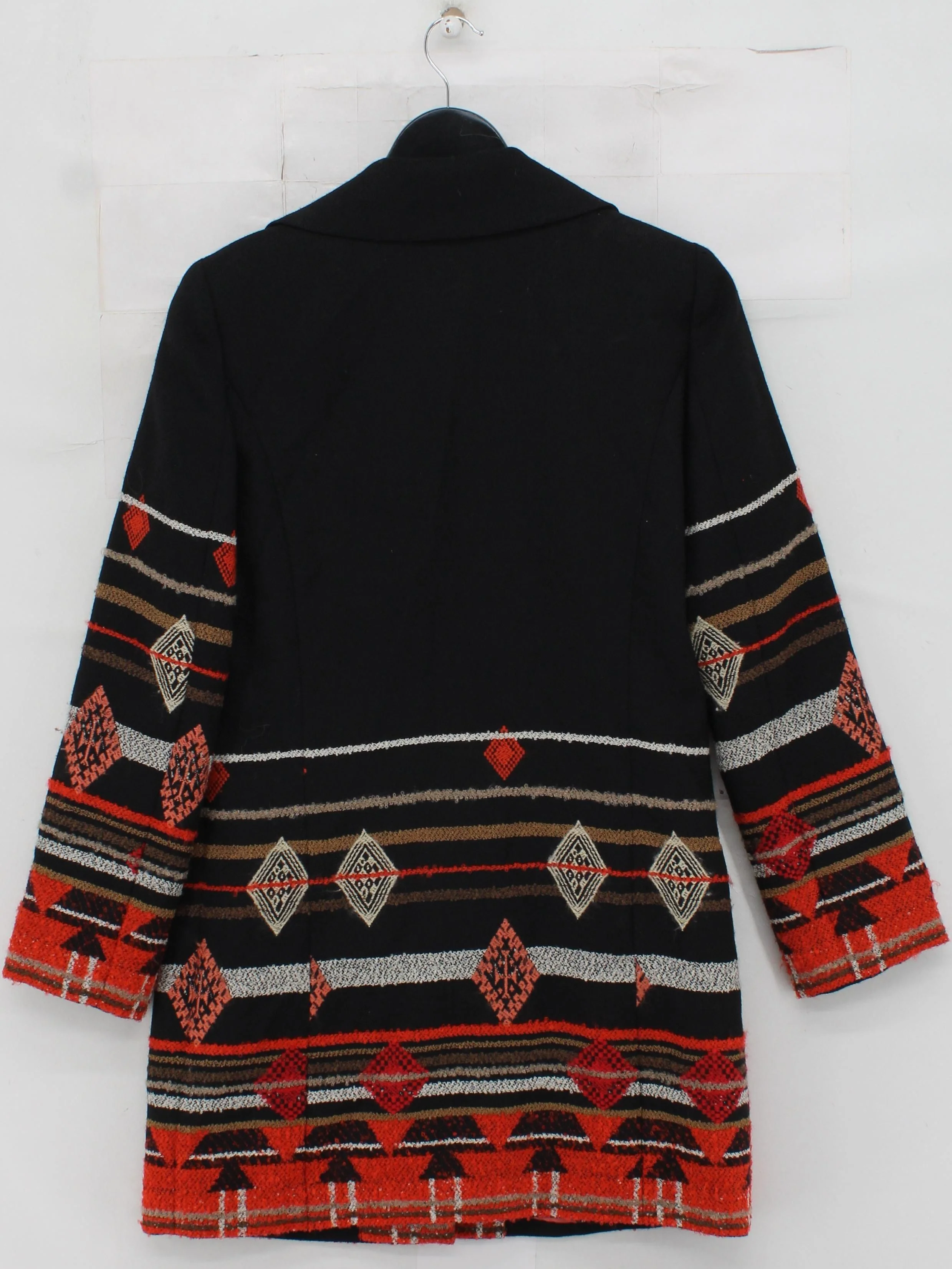 Bazar De Christian Lacroix Women's Coat UK 12 Black Wool - Image 2