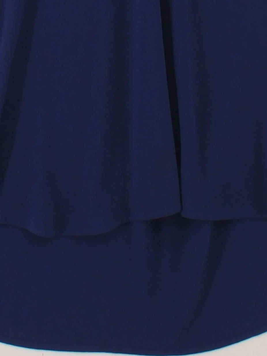 BCBGMAXAZRIA Women's Blouse M Blue Acetate with Polyester Basic - Image 4