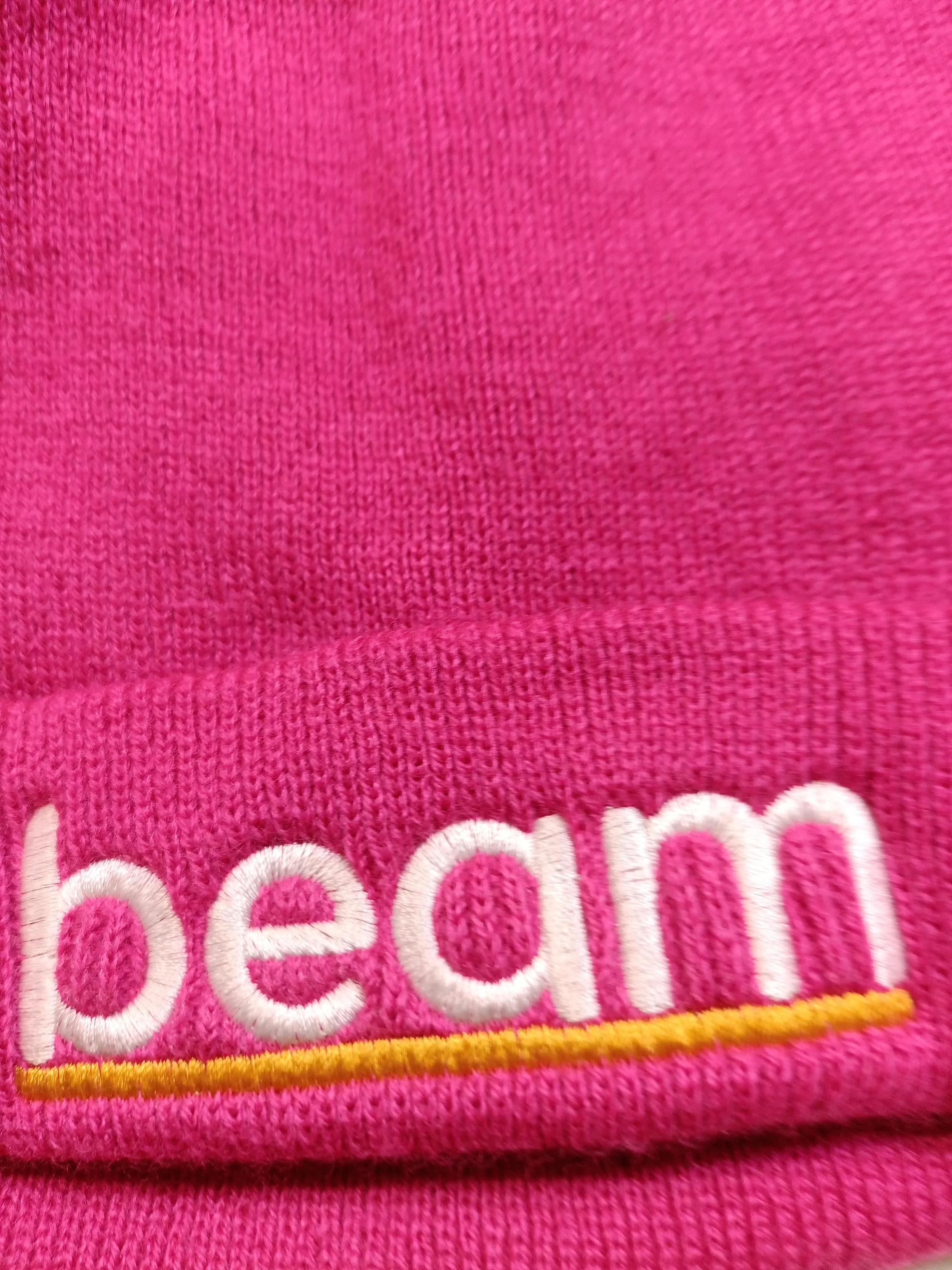 Beams Men's Hat Pink 100% Acrylic Beanie - Image 5