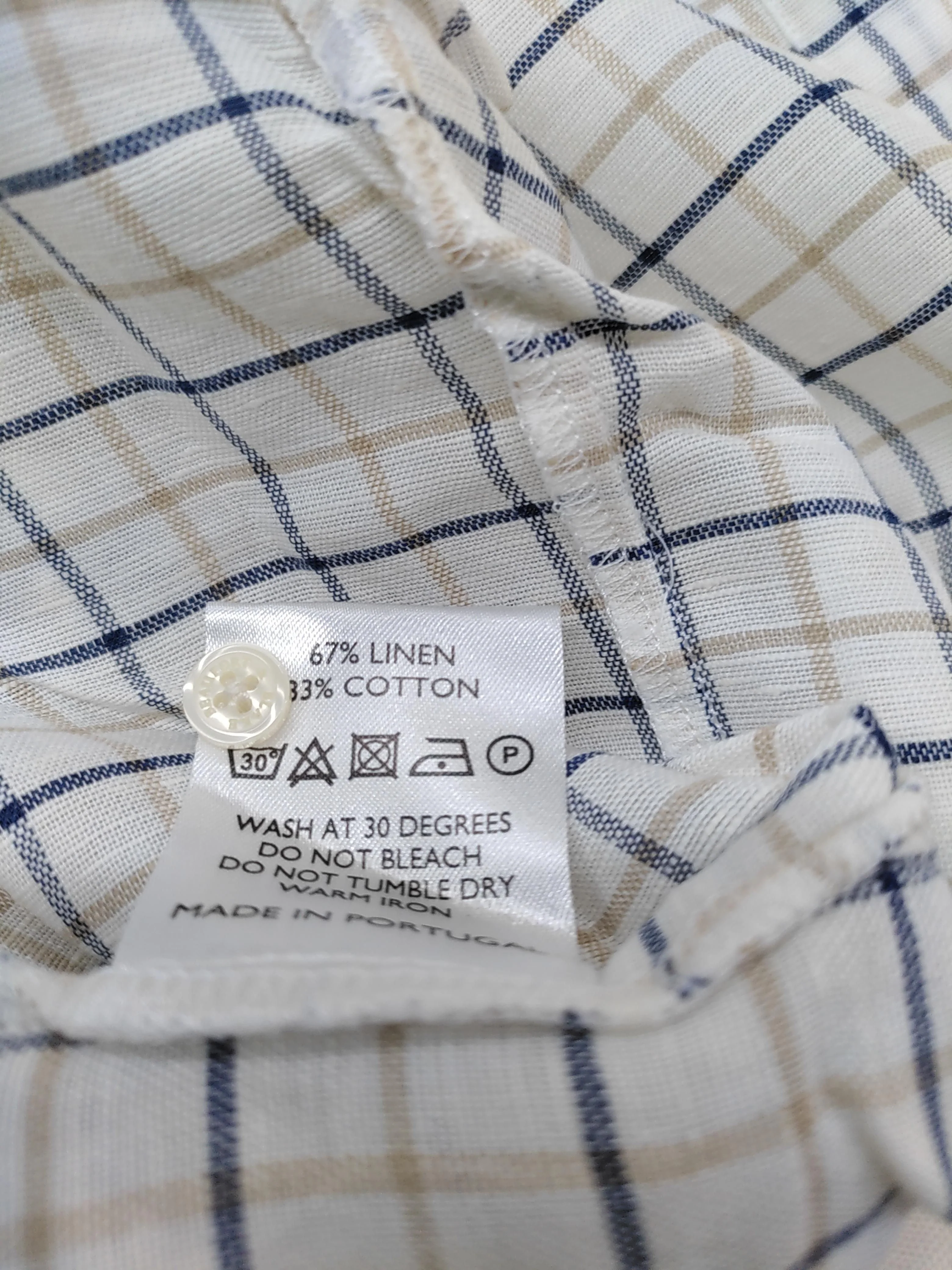 Beaufort & Blake Women's Blouse S White Linen with Cotton Basic - Image 6
