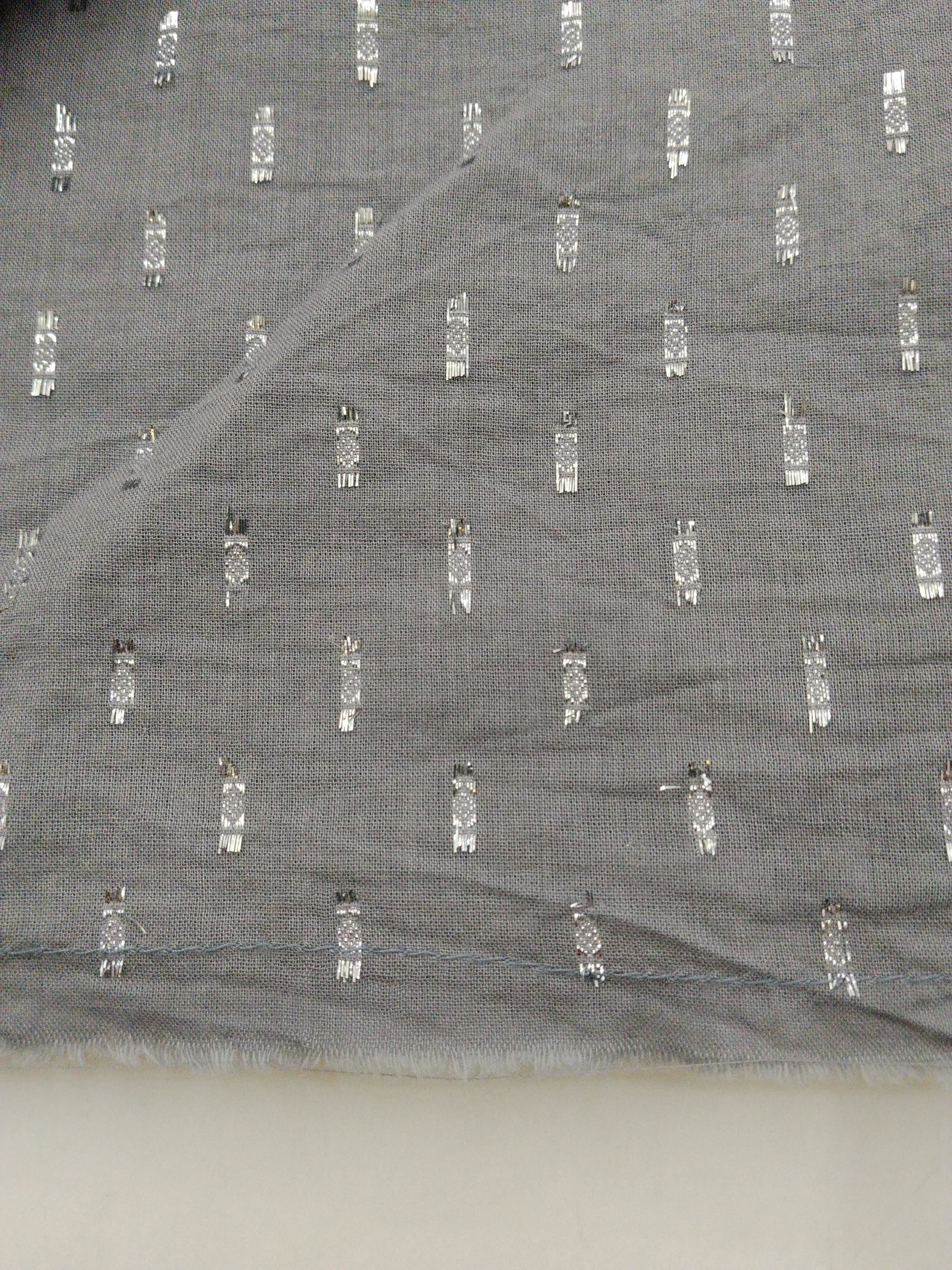 Becksöndergaard Women's Scarf Grey Geometric 100% Cotton Rectangle Scarf - Image 4