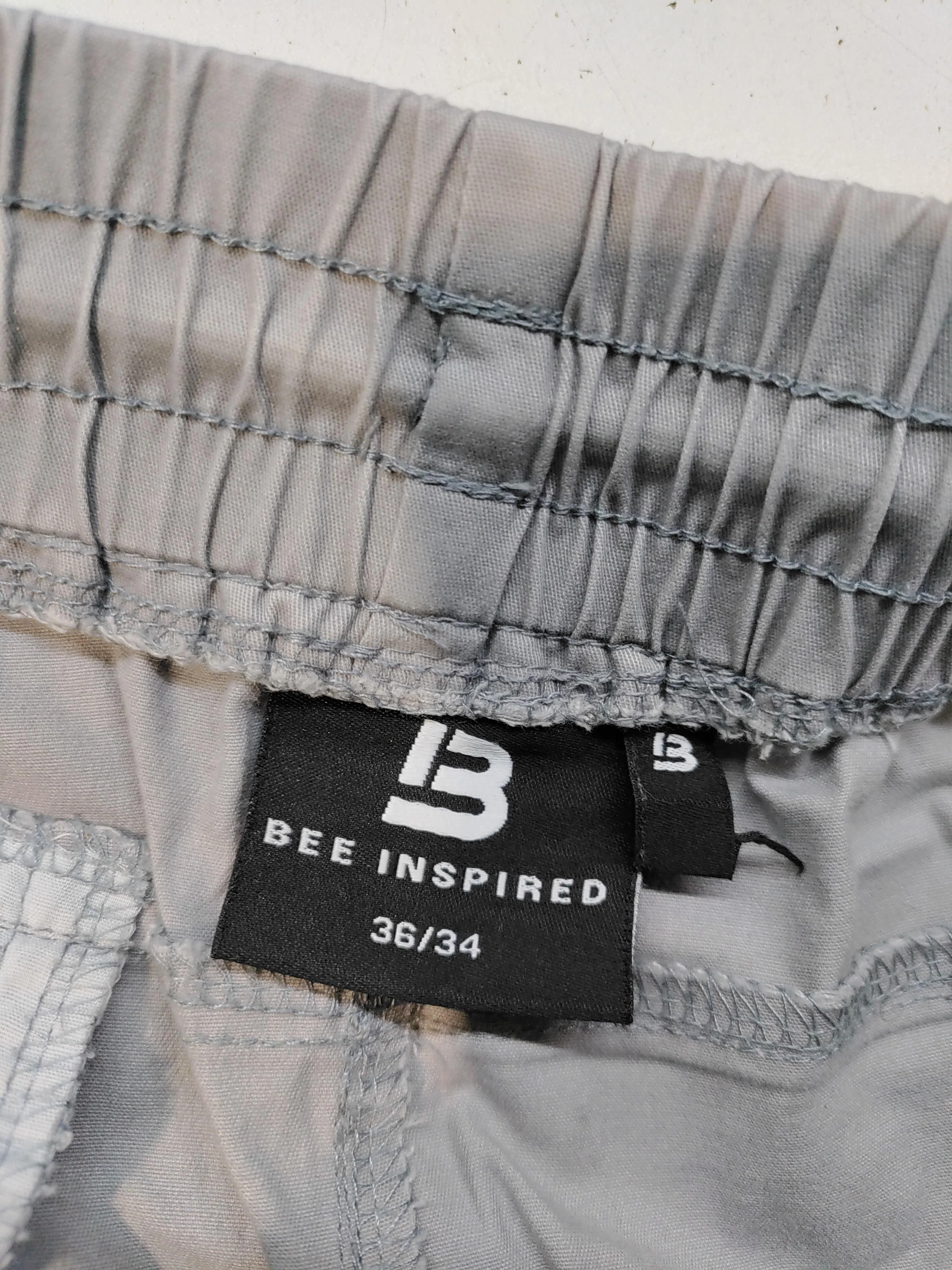 Bee Inspired Men's Sports Bottoms W 36 in Grey Cotton with Elastane Sweatpants - Image 6