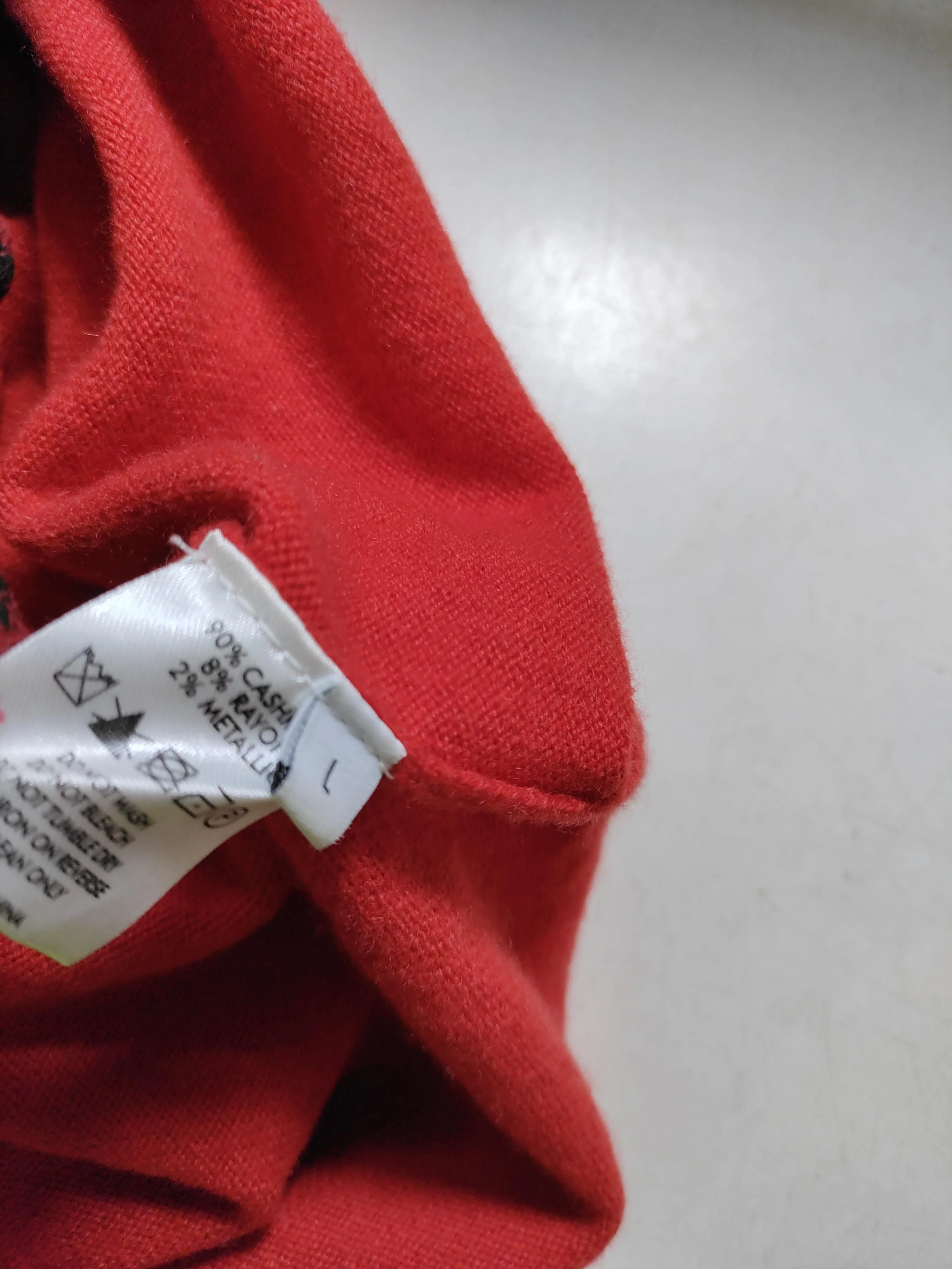 Bella Freud Women's Jumper L Red Cashmere with Rayon, Other Roll Neck Pullover - Image 9