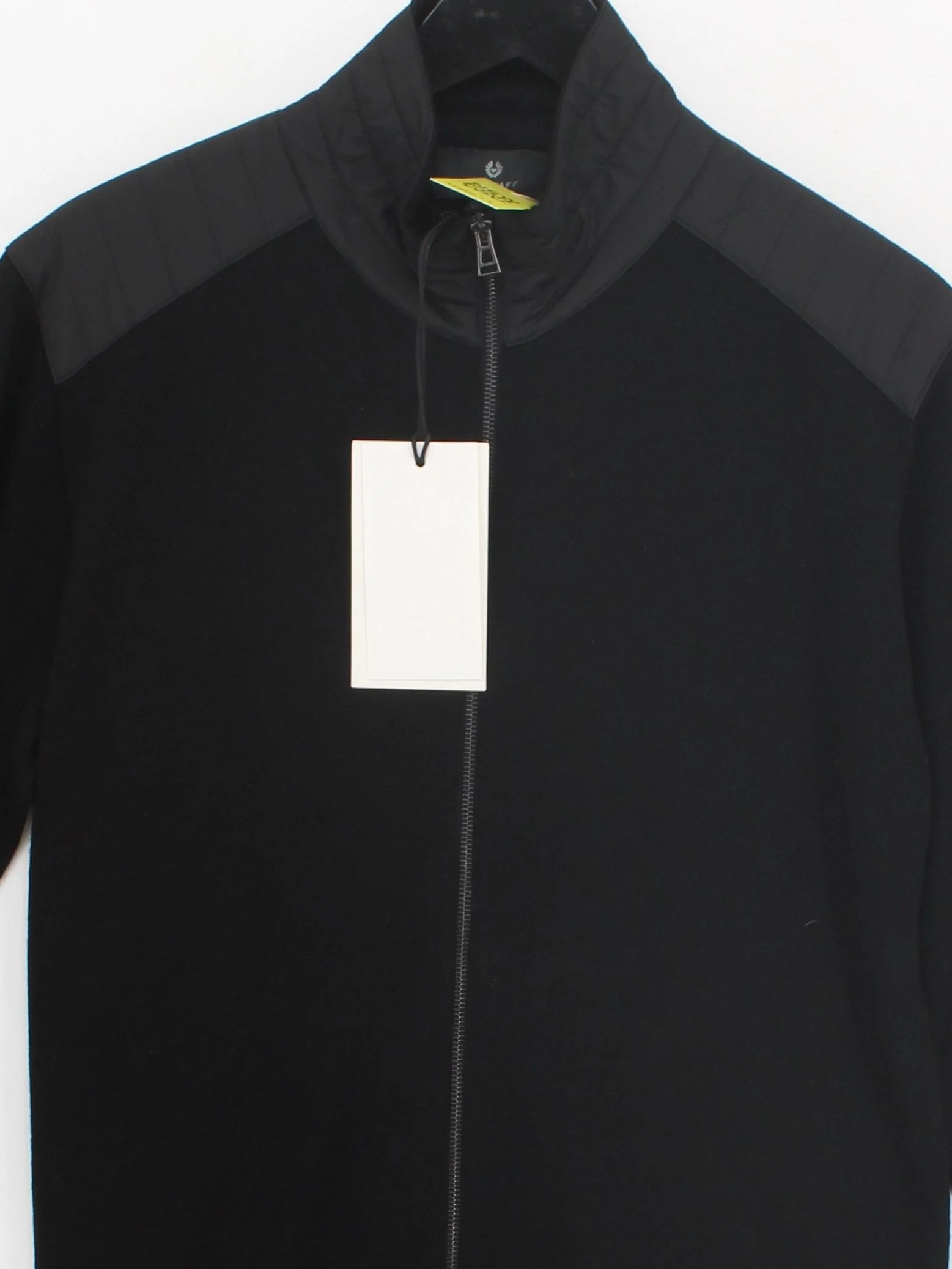 Belstaff Men's Cardigan L Black Wool with Acrylic, Polyester High Neck Cardigan - Image 3