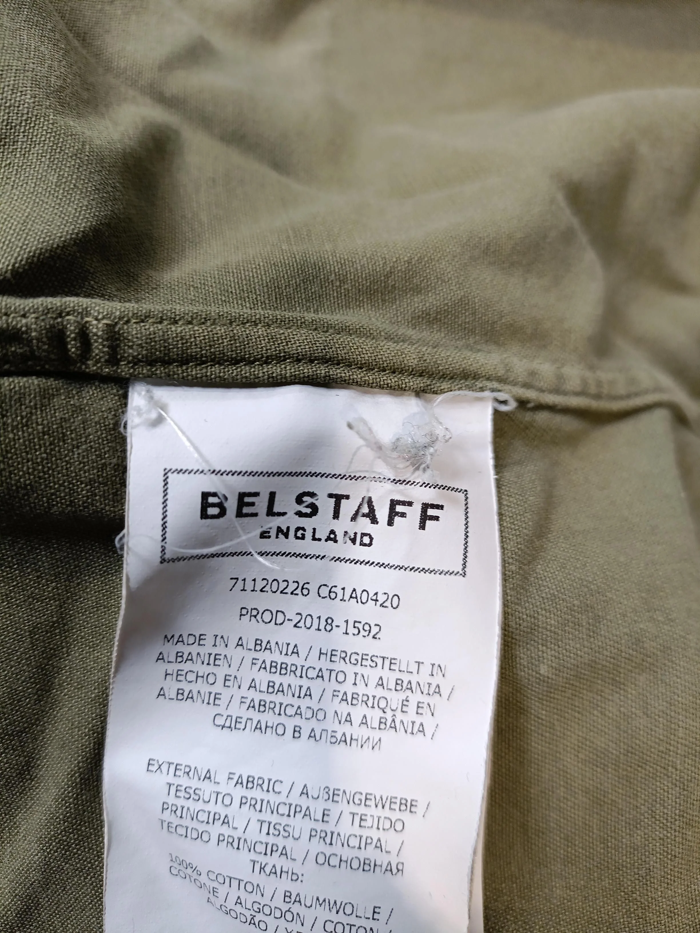 Belstaff Men's Shirt S Green 100% Cotton Basic - Image 6