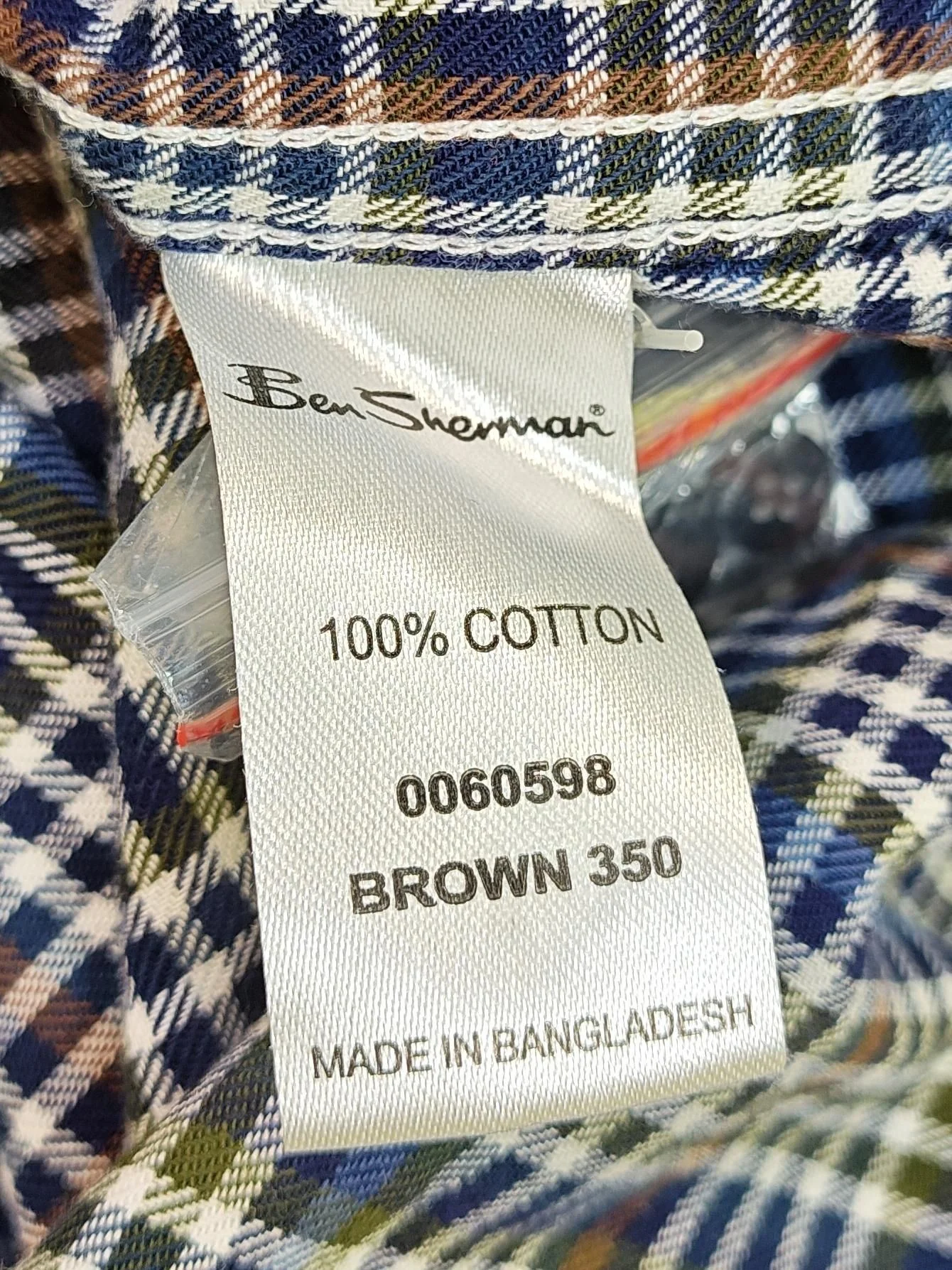 Ben Sherman Men's Shirt L Multi Checkered 100% Cotton Basic - Image 6