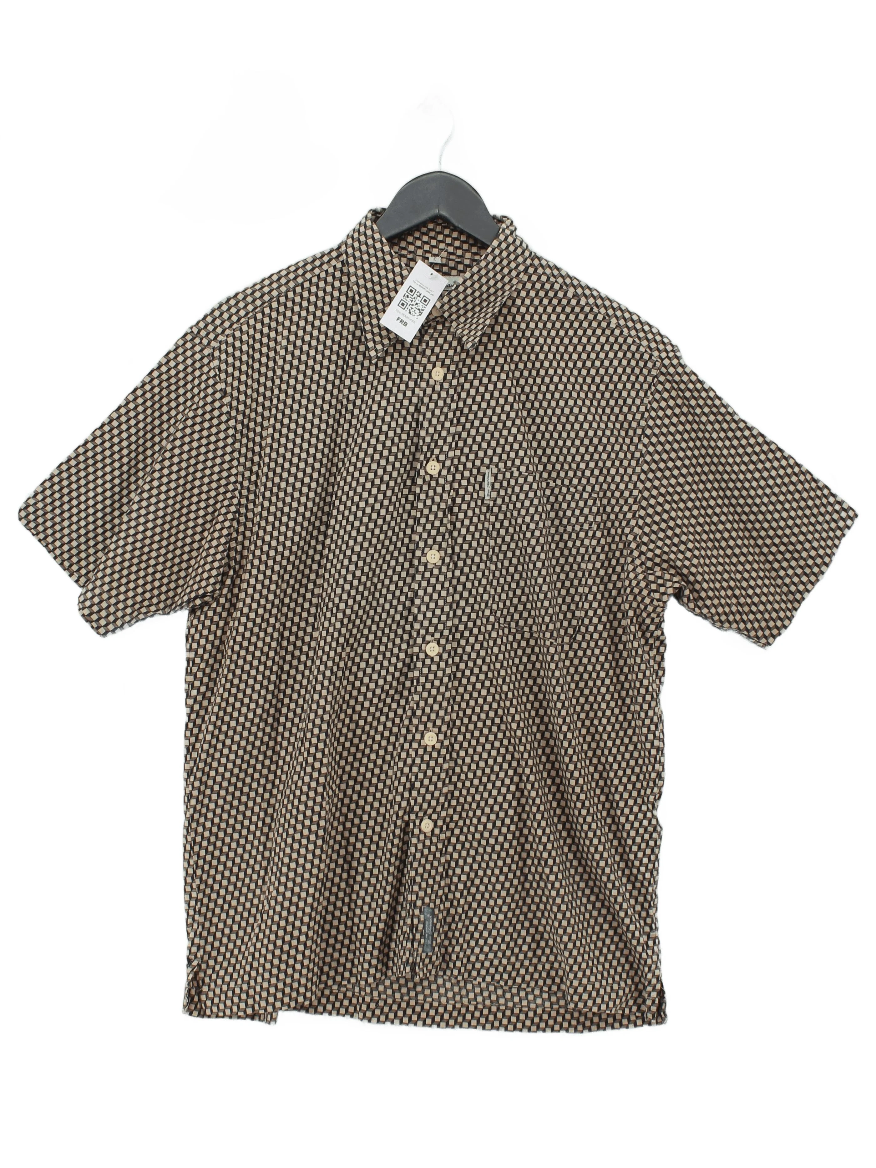 Ben Sherman Men's Shirt L Multi Geometric 100% Cotton Basic