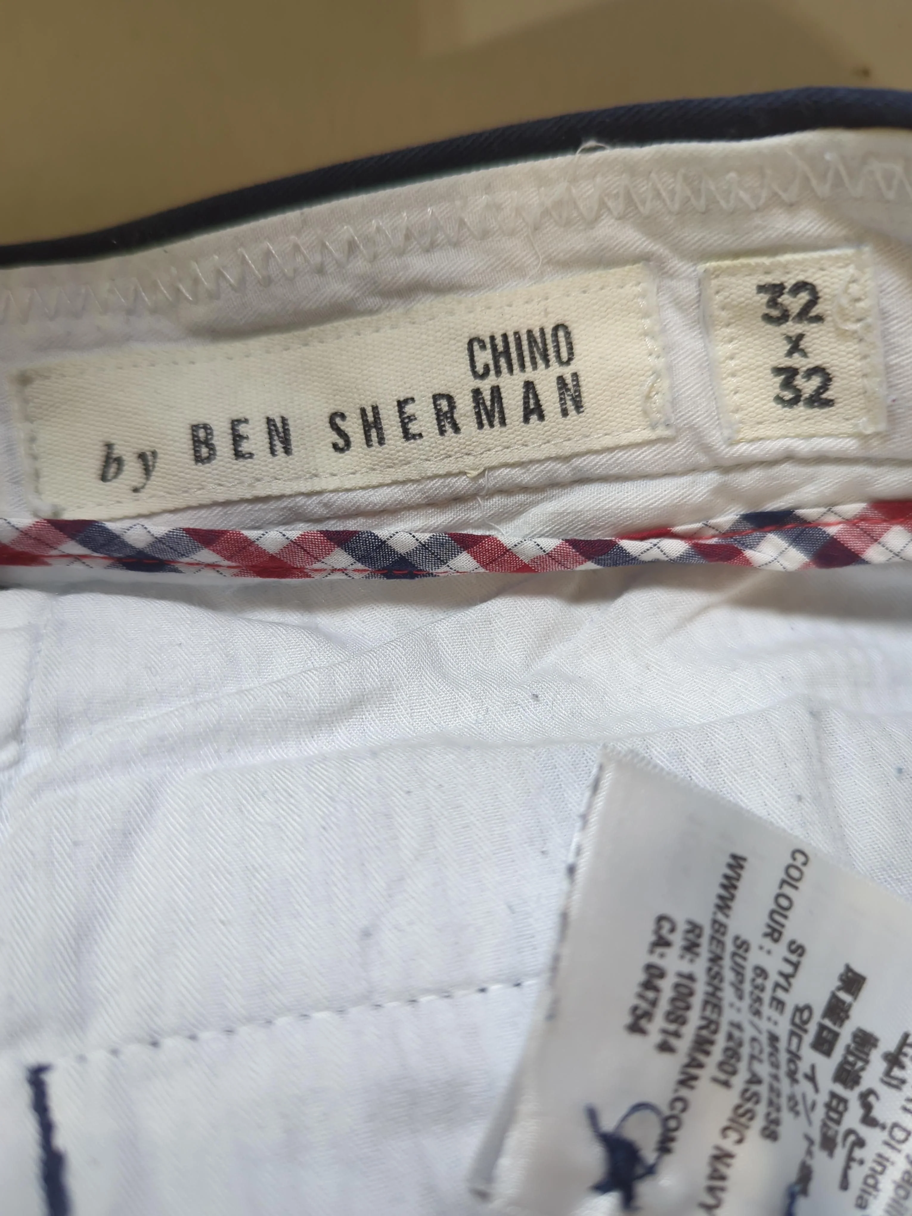 Ben Sherman Men's Trousers W 32 in Blue 100% Cotton Straight Chino - Image 5