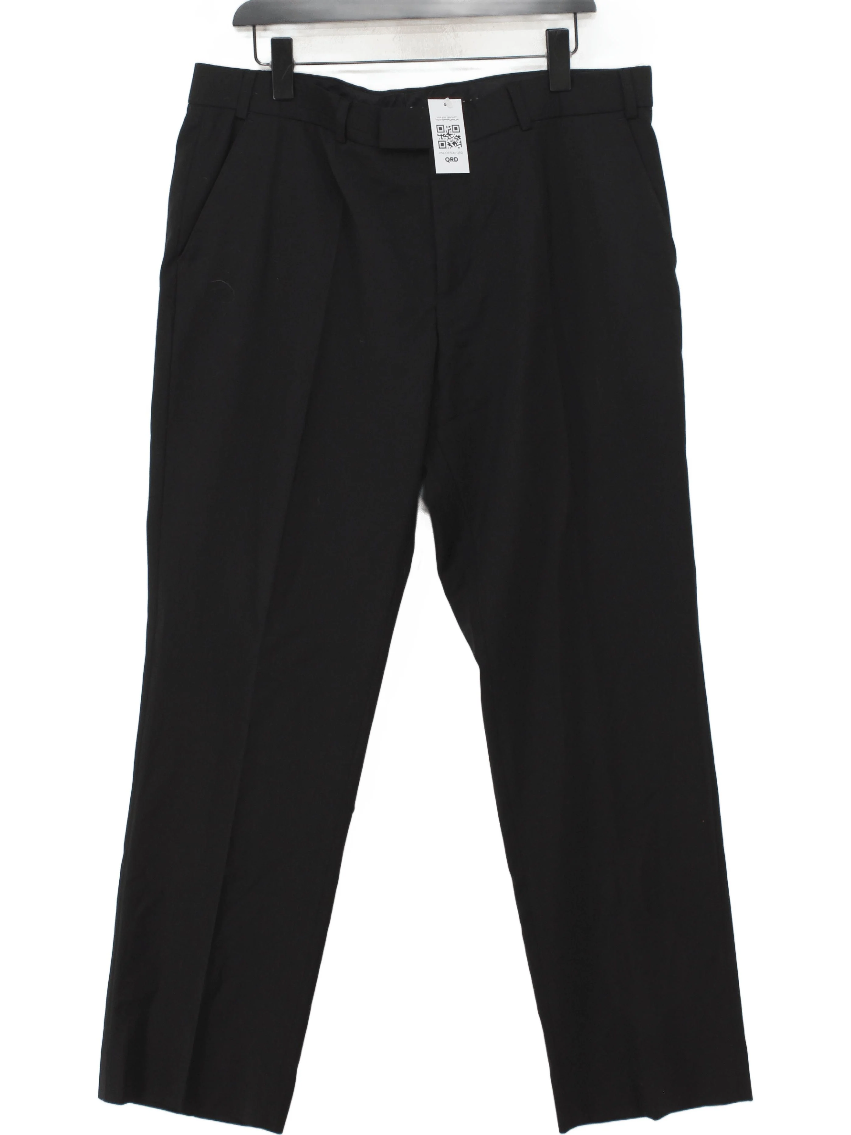 Ben Sherman Men's Trousers W 38 in Black Wool with Nylon, Elastane Chino