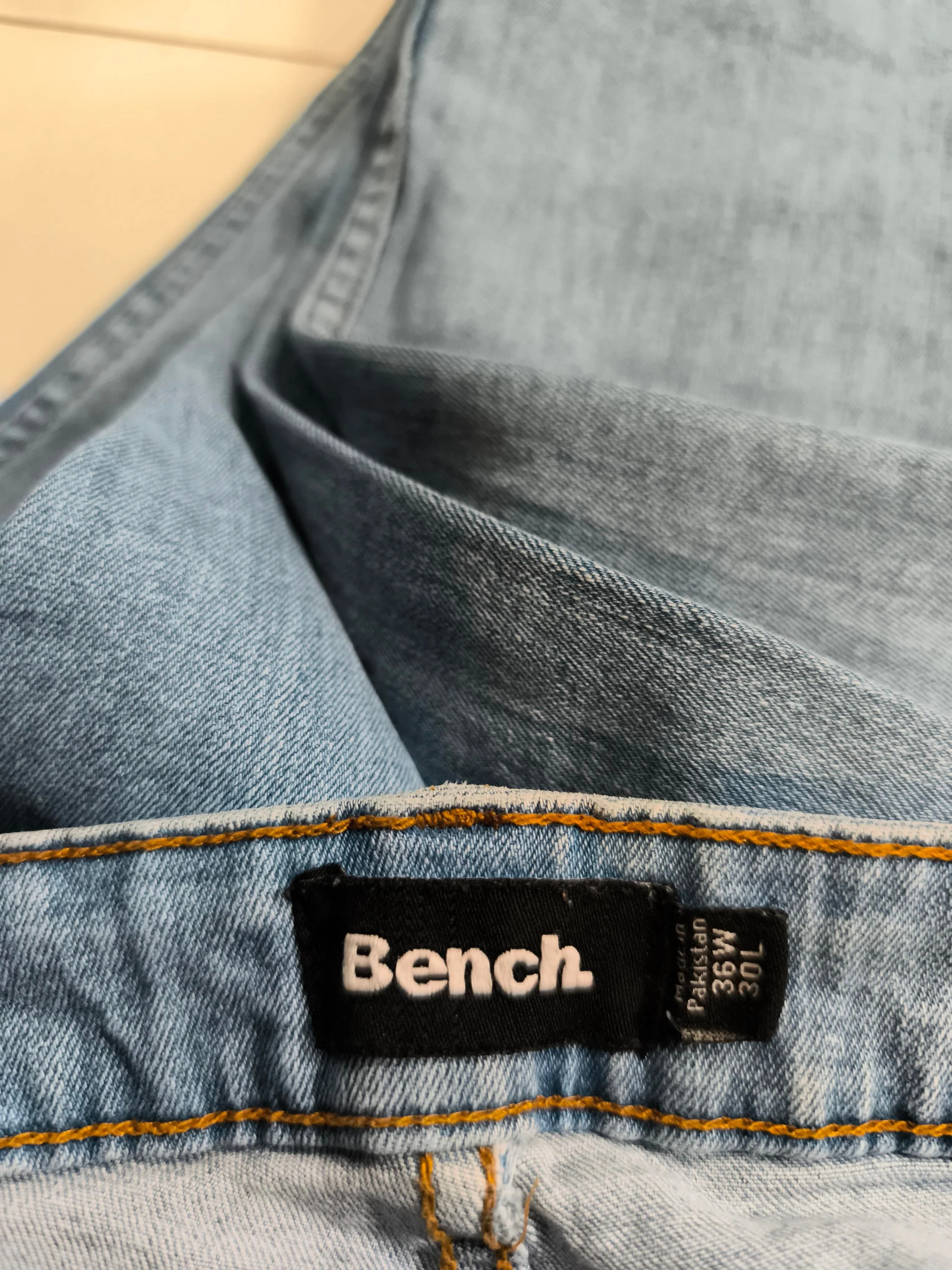 Bench Men's Jeans W 36 in Blue Cotton with Elastane Straight - Image 5