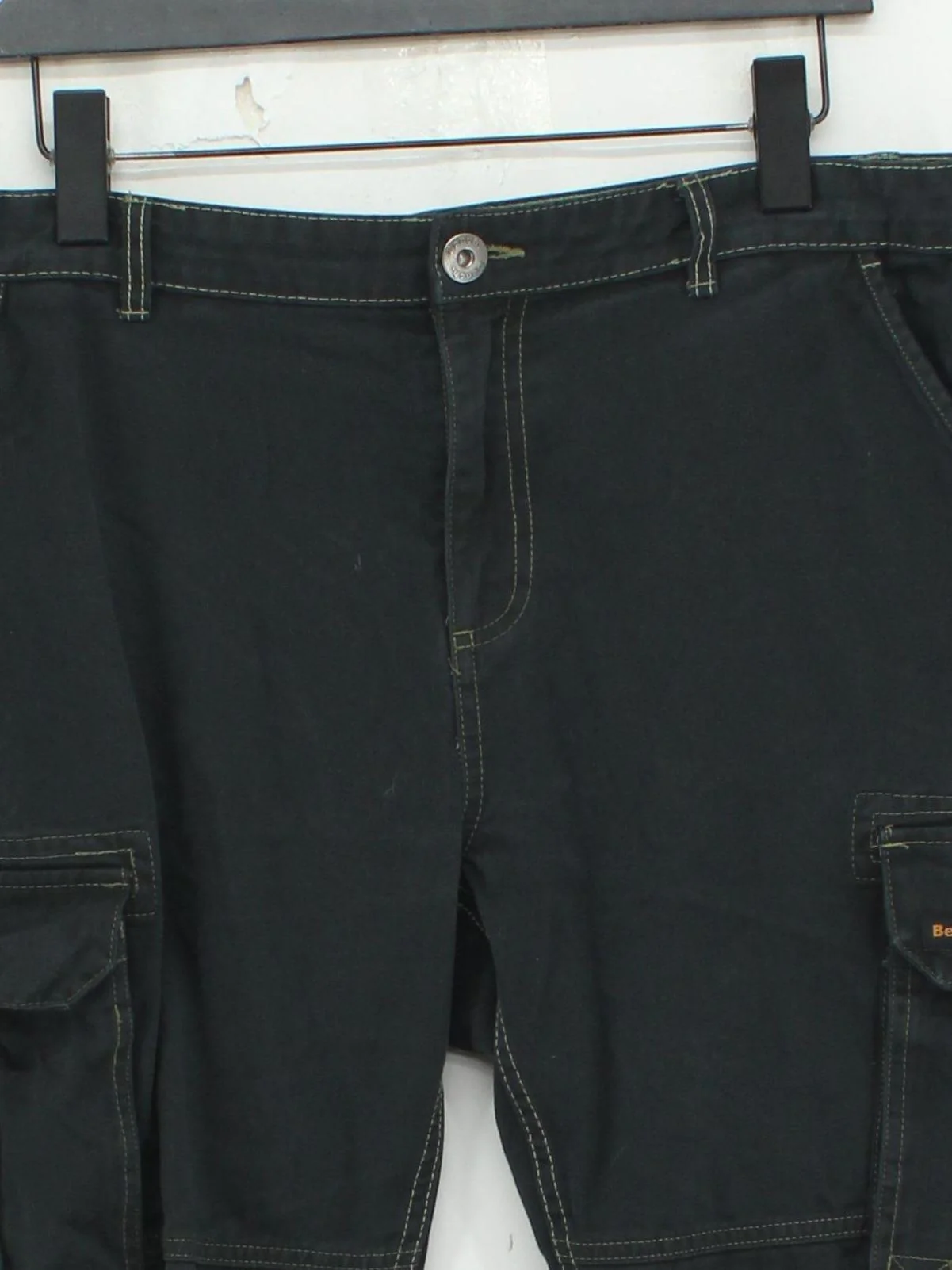 Bench Men's Trousers W 34 in Black 100% Cotton Straight Cargo - Image 3