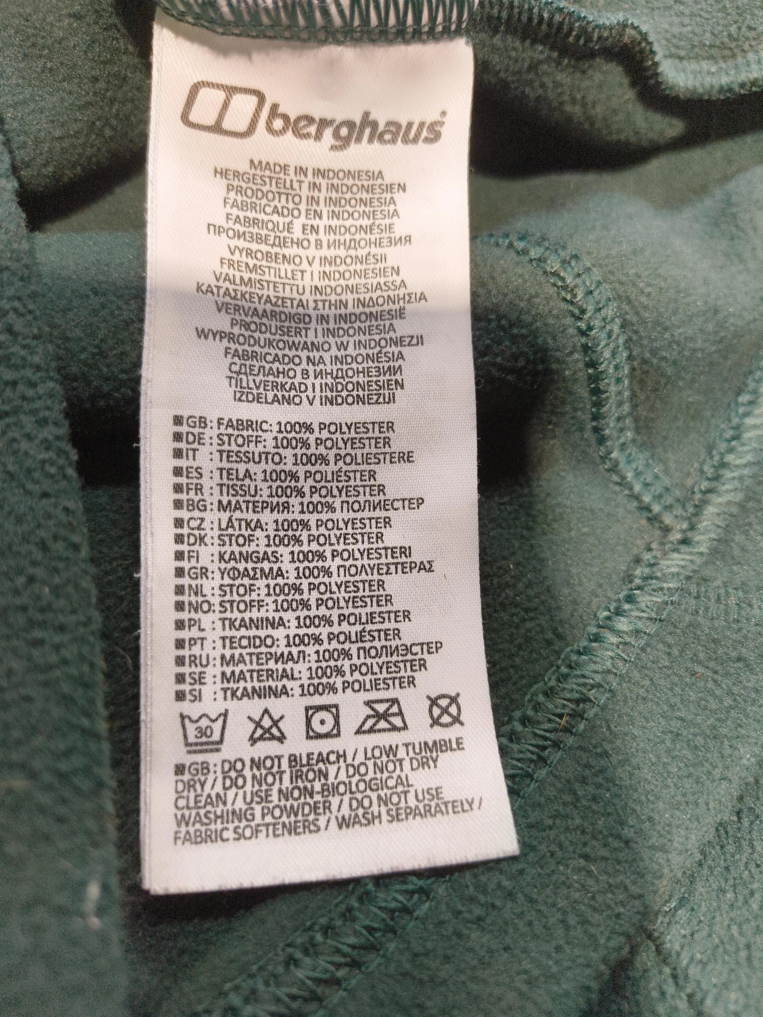 Berghaus Men's Jumper S Green 100% Polyester Mock Neck Pullover - Image 7