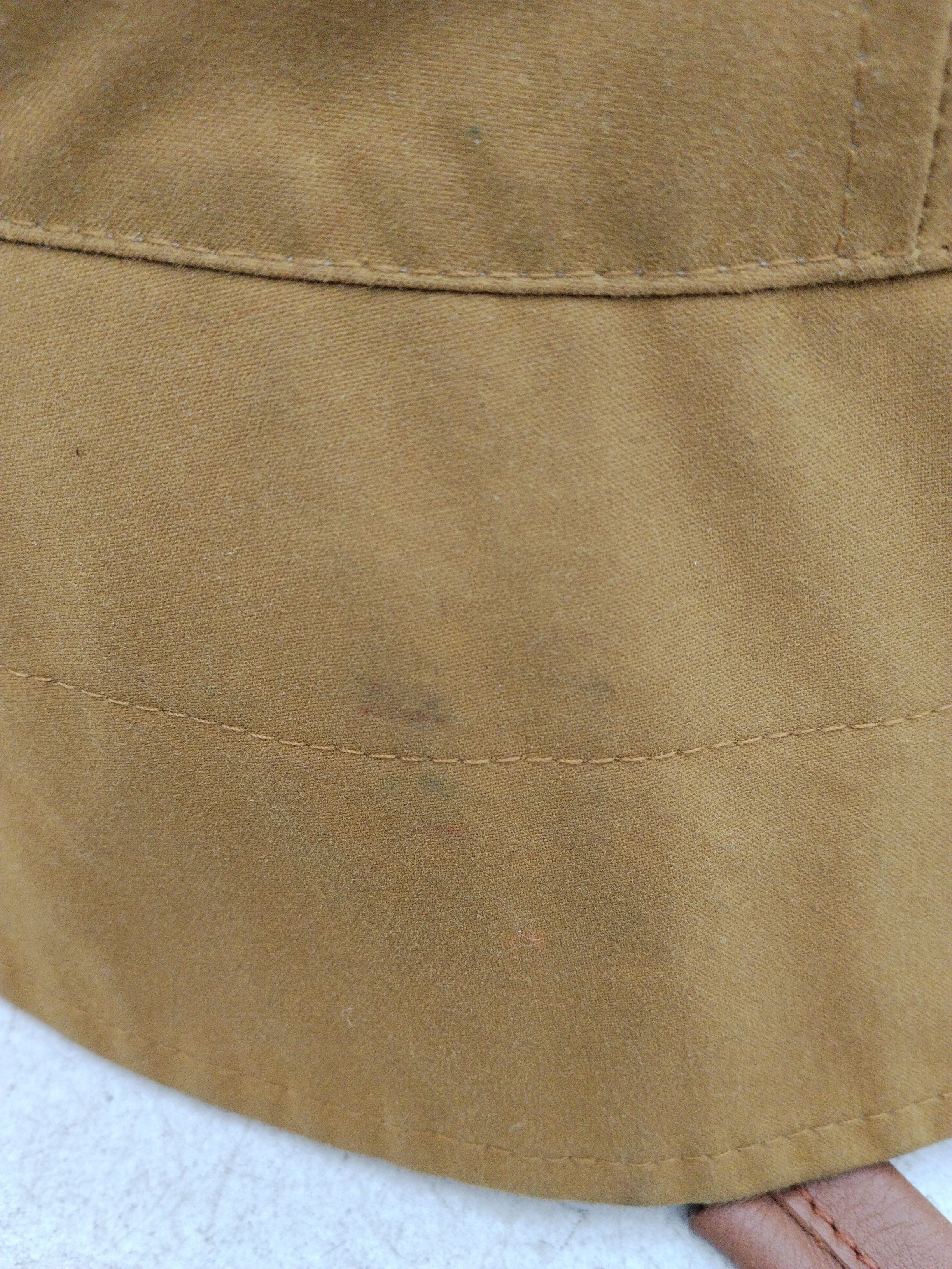Beton Cire Men's Hat S Gold Cotton with Leather Bucket Hat - Image 5