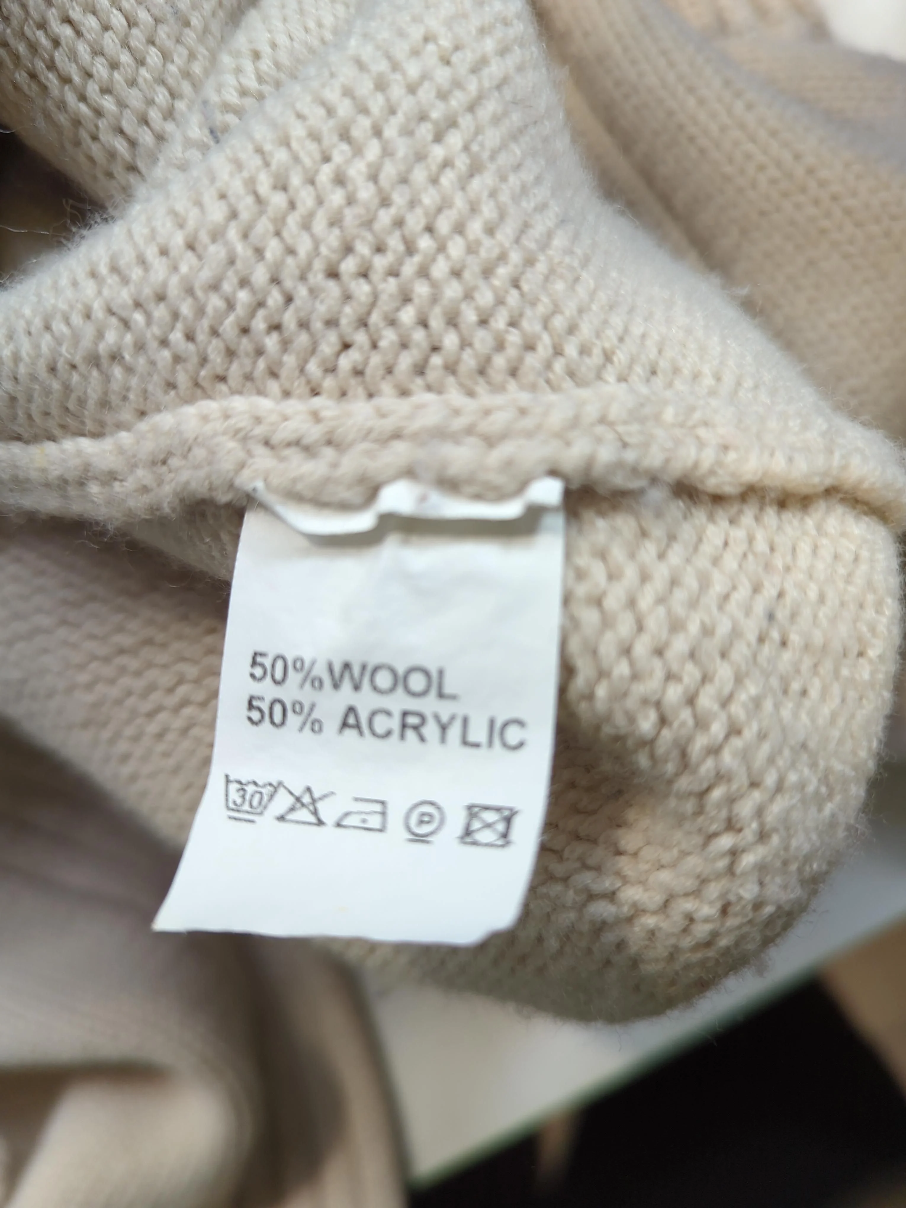 Betty Jackson Women's Cardigan UK 14 Cream Wool with Acrylic Collared Cardigan - Image 6